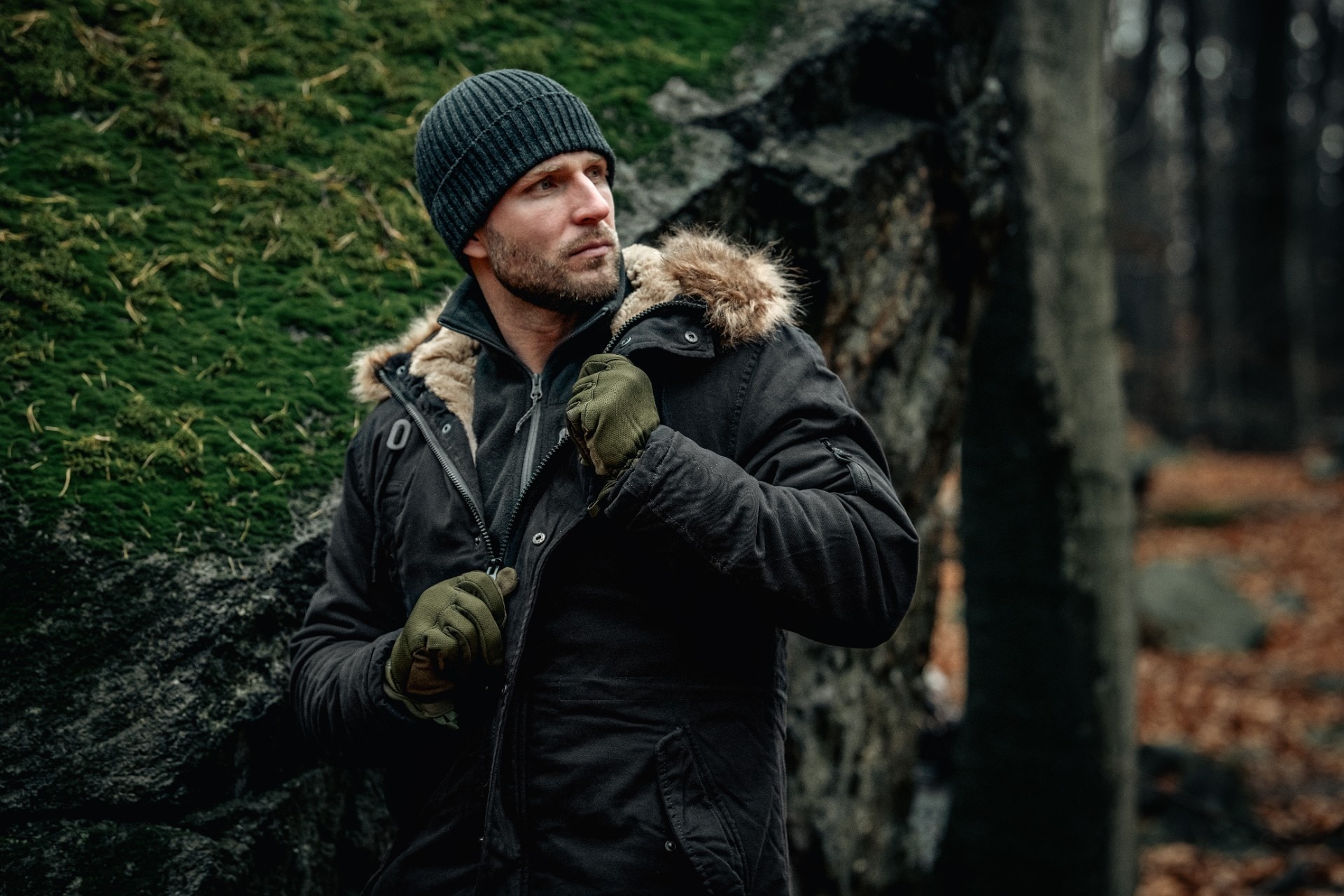 Kurtka Military Wear Fish Tail Parka - Black