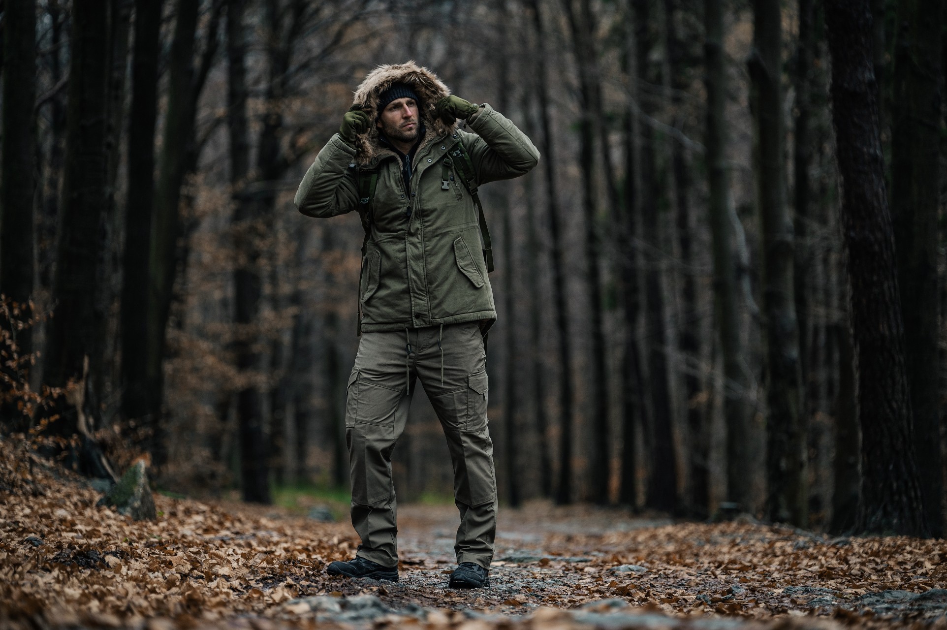 Kurtka Military Wear Fish Tail Parka - Olive