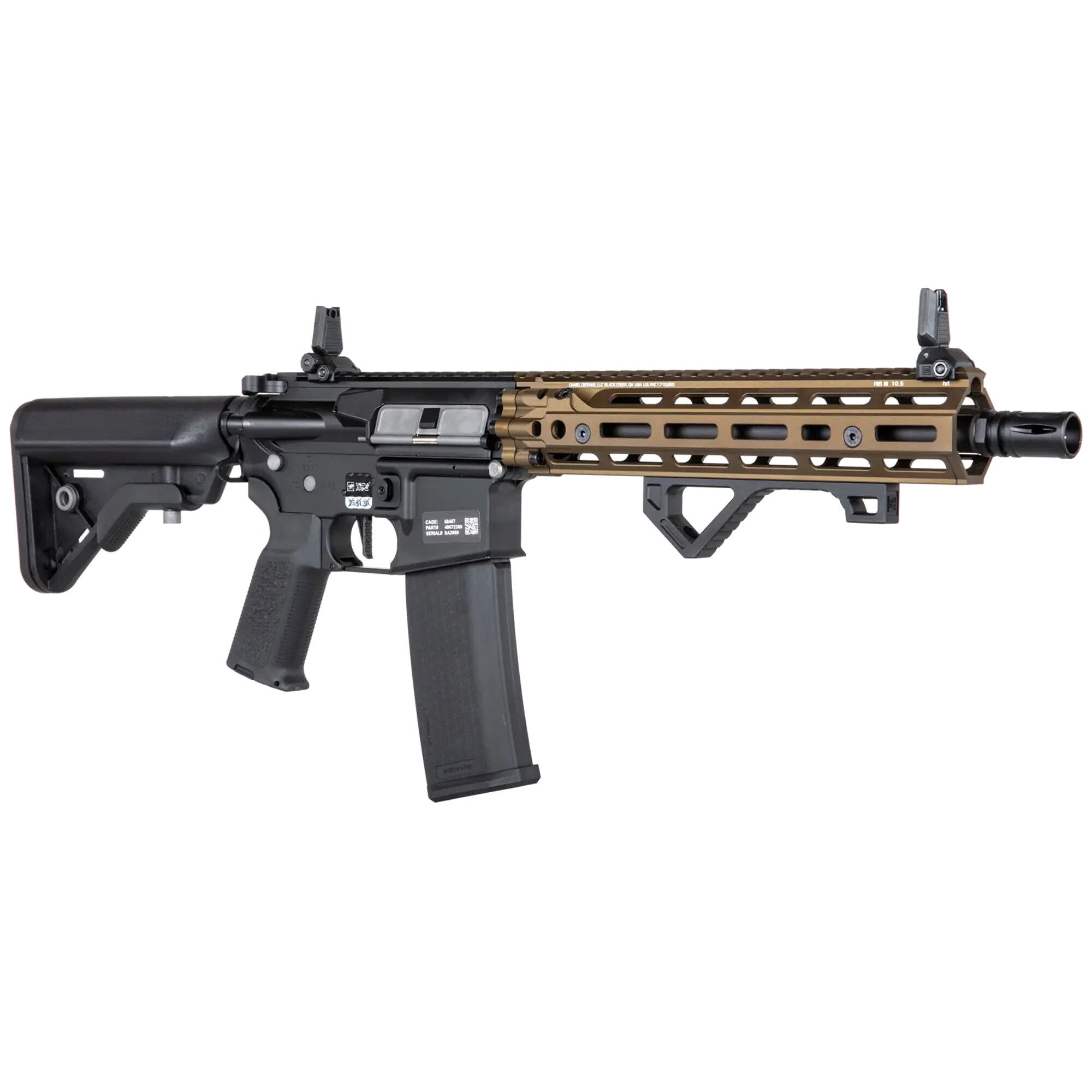 Specna Arms Daniel Defense RIS III 10.5” Edge AEG assault carbine - Chaos Bronze