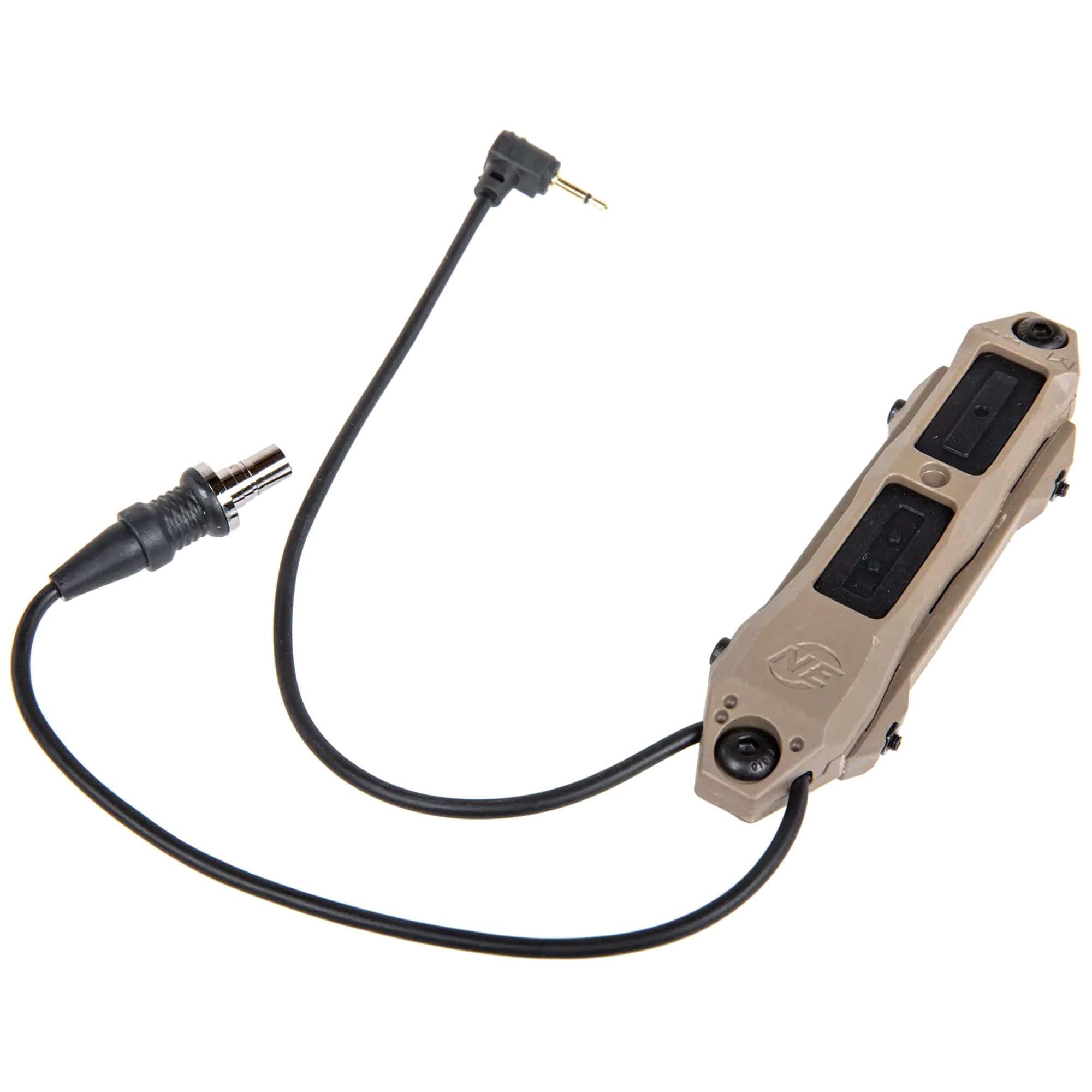 Podwójny włącznik żelowy WADSN Flat Dark Earth - wtyk SF + 2,5 mm