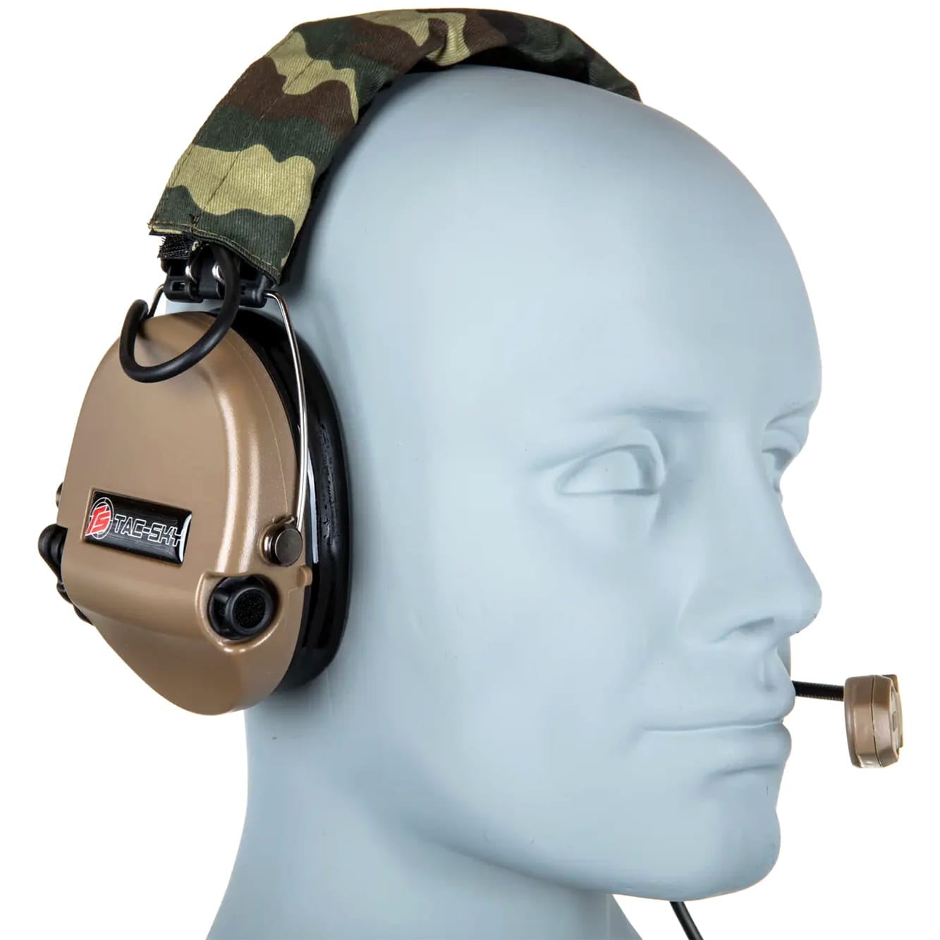 Ochronniki słuchu aktywne Tac-Sky WYS0145 Noise Reduction Headset - Flat Dark Earth