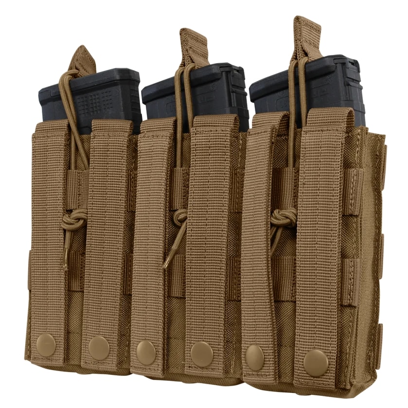 Potrójna ładownica Condor Triple M4/M16 Open Top Mag Pouch - Coyote Brown