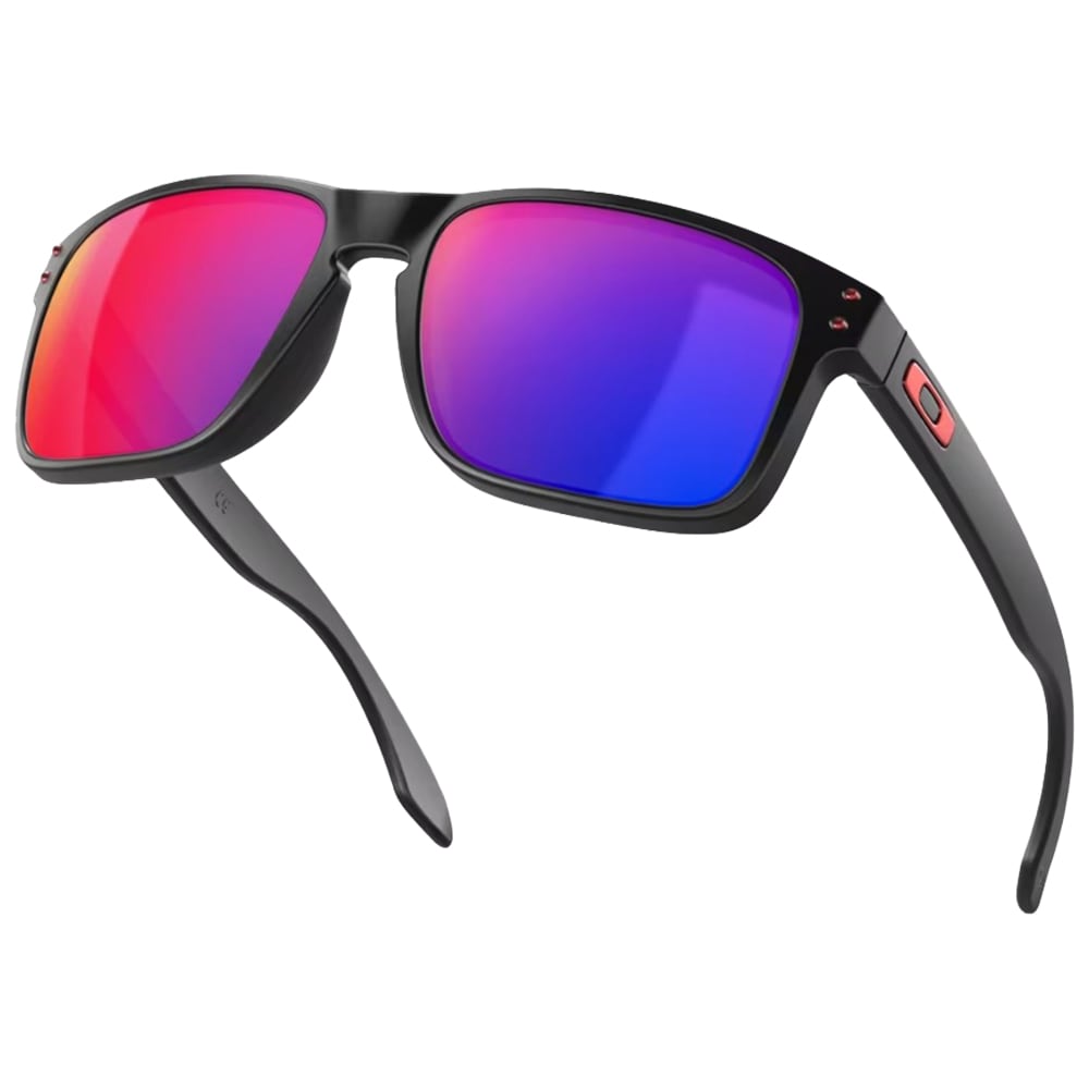 Okulary przeciwsłoneczne Oakley Holbrook - Matte Black/Red Iridium Lenses
