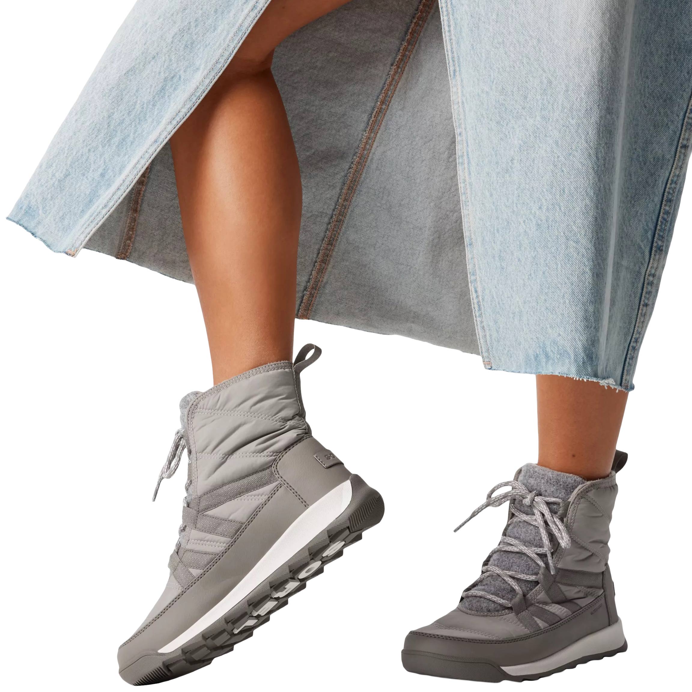 Buty damskie Sorel Whitney II Plus Lace WP - Chrome Grey/Quarry