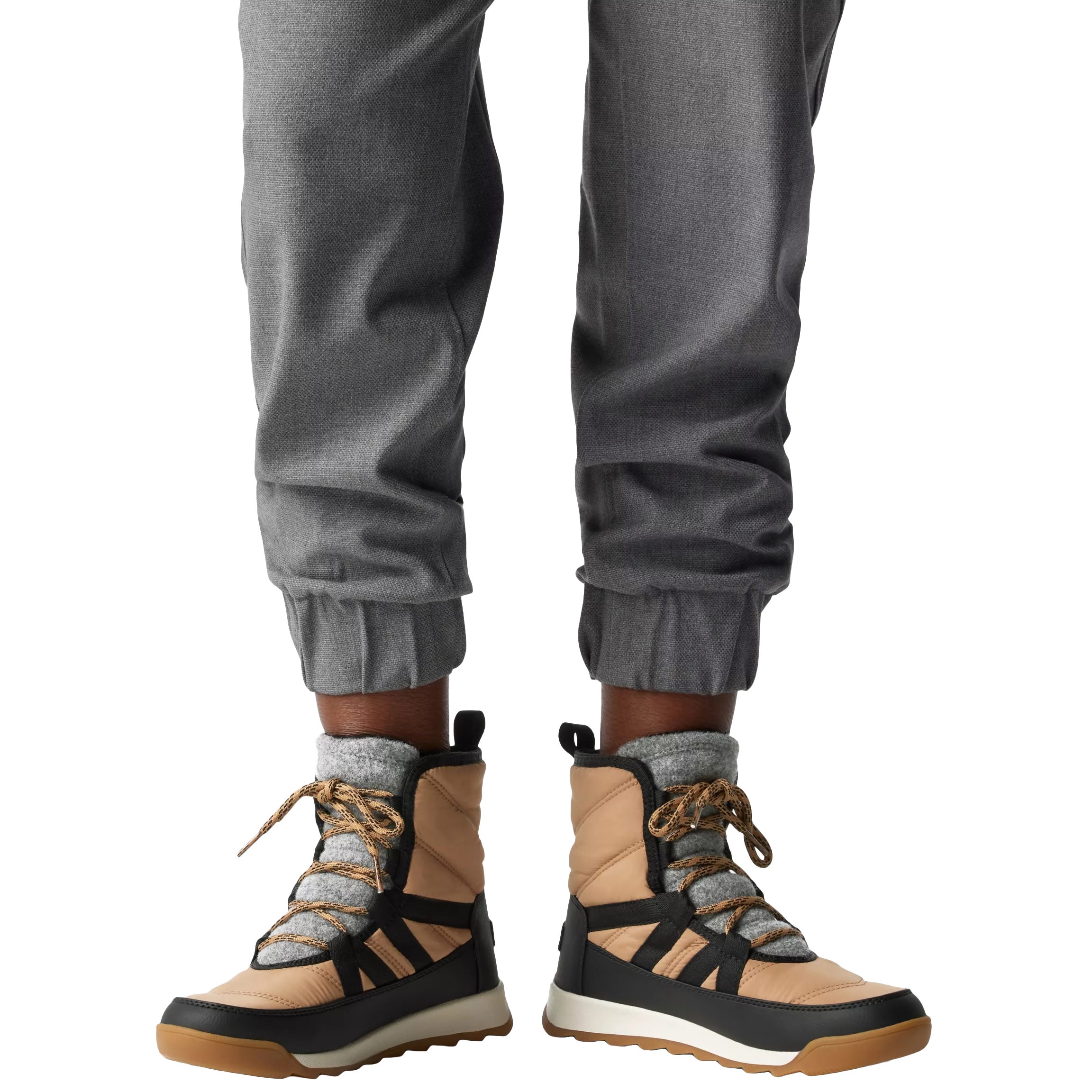 Buty damskie Sorel Whitney II Plus Lace WP - Tawny Buff/Black