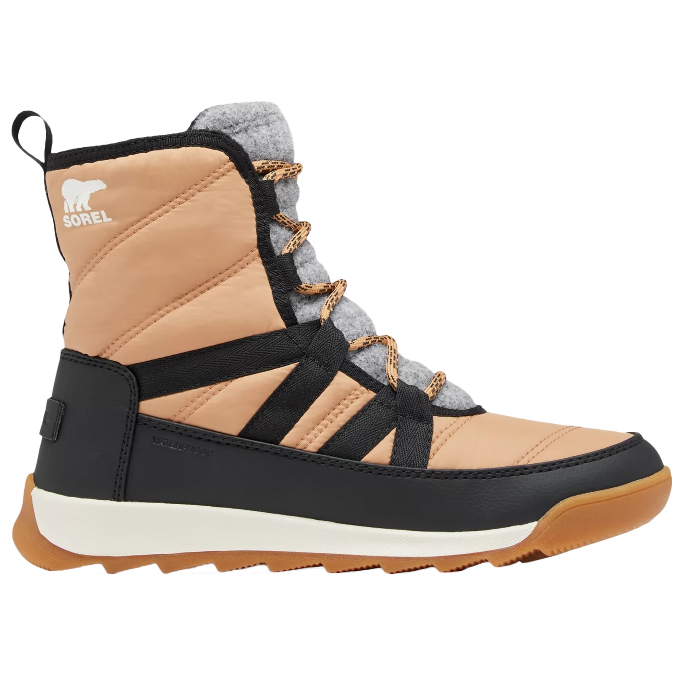 Buty damskie Sorel Whitney II Plus Lace WP - Tawny Buff/Black