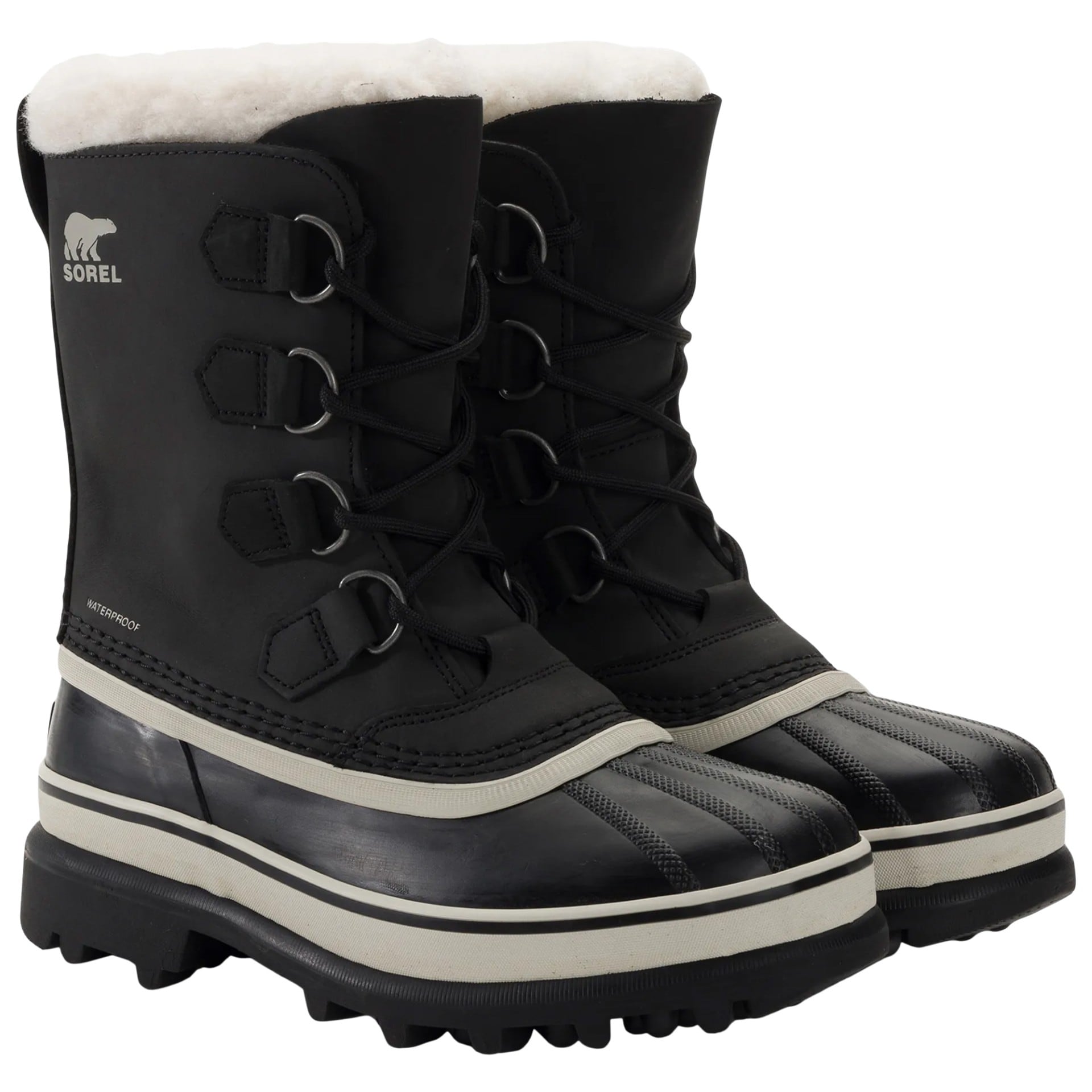 Buty śniegowce damskie Sorel Caribou WP - Black/Stone