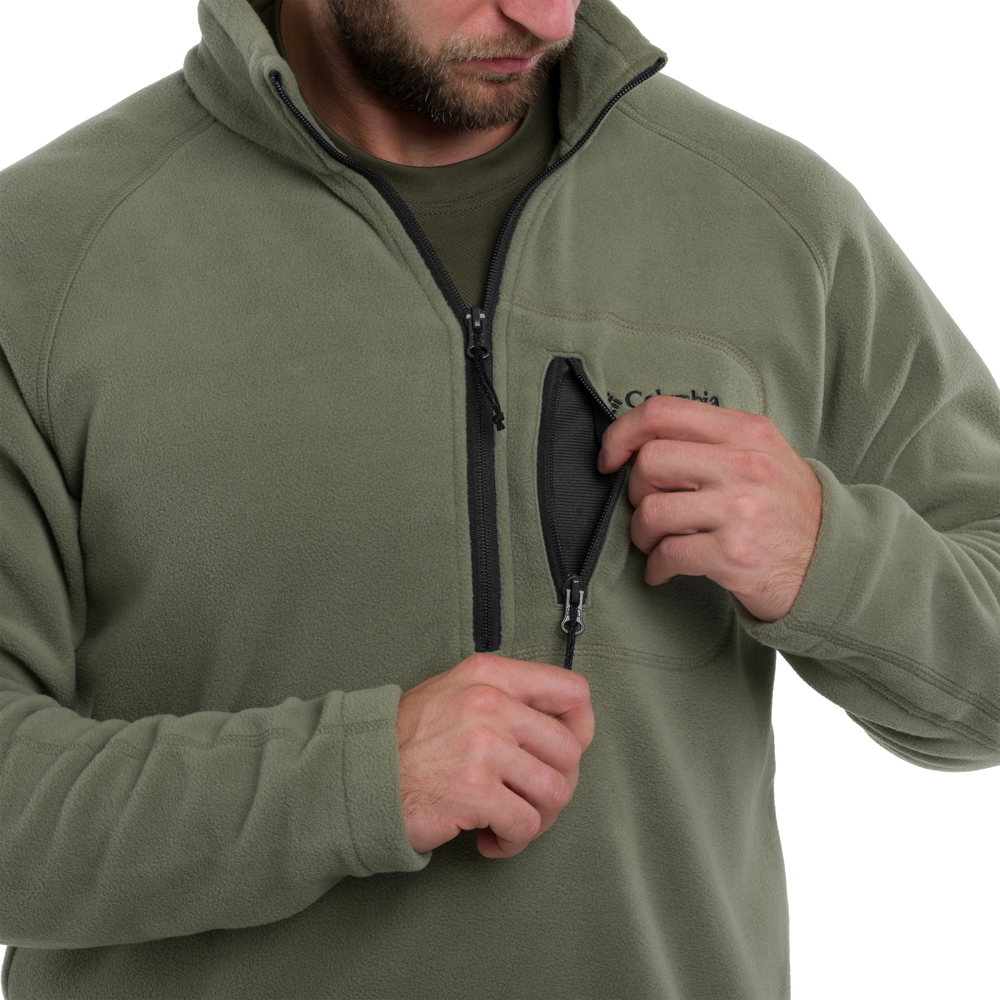 Polar Columbia Fast Trek III Half Zip - Stone Green/Shark