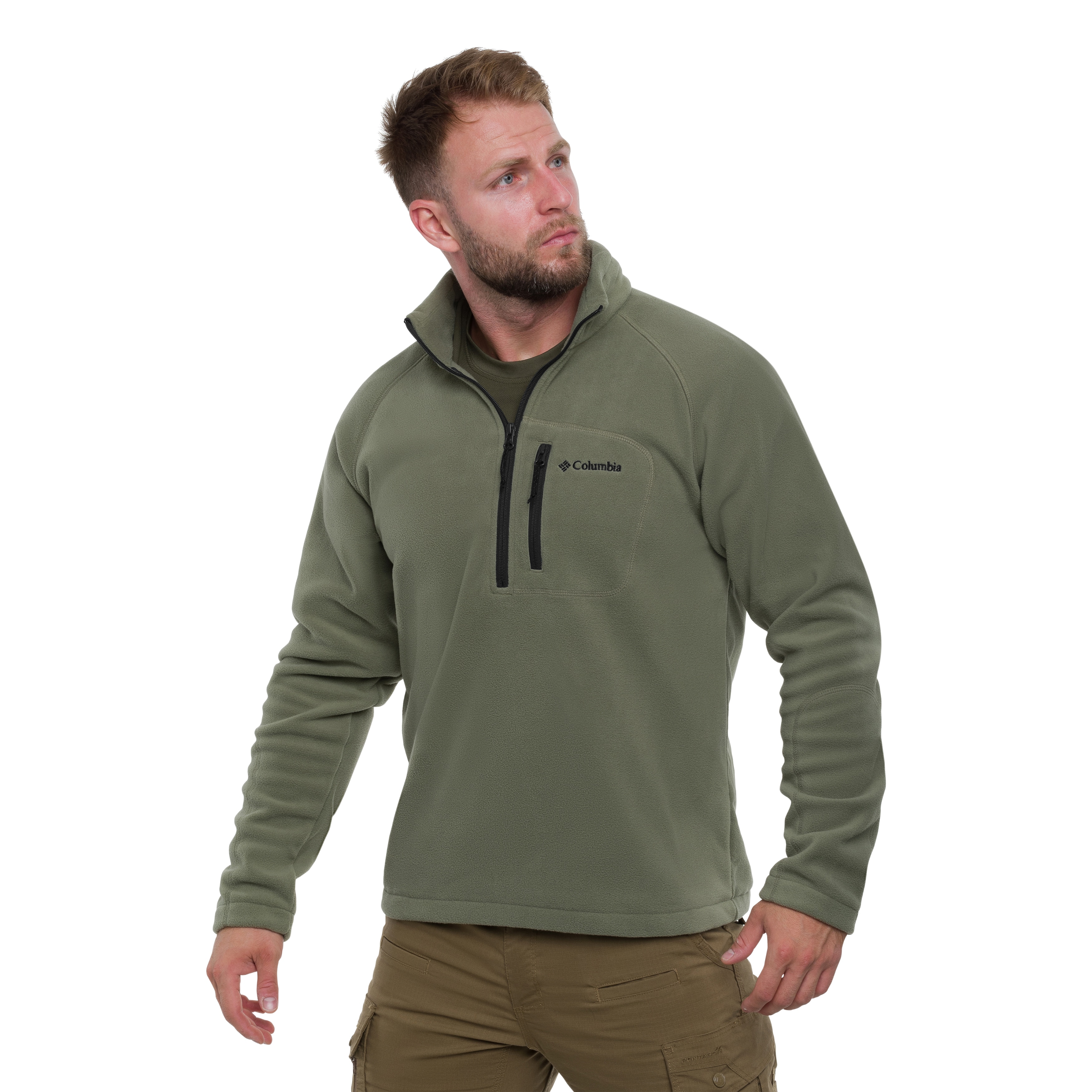 Polar Columbia Fast Trek III Half Zip - Stone Green/Shark