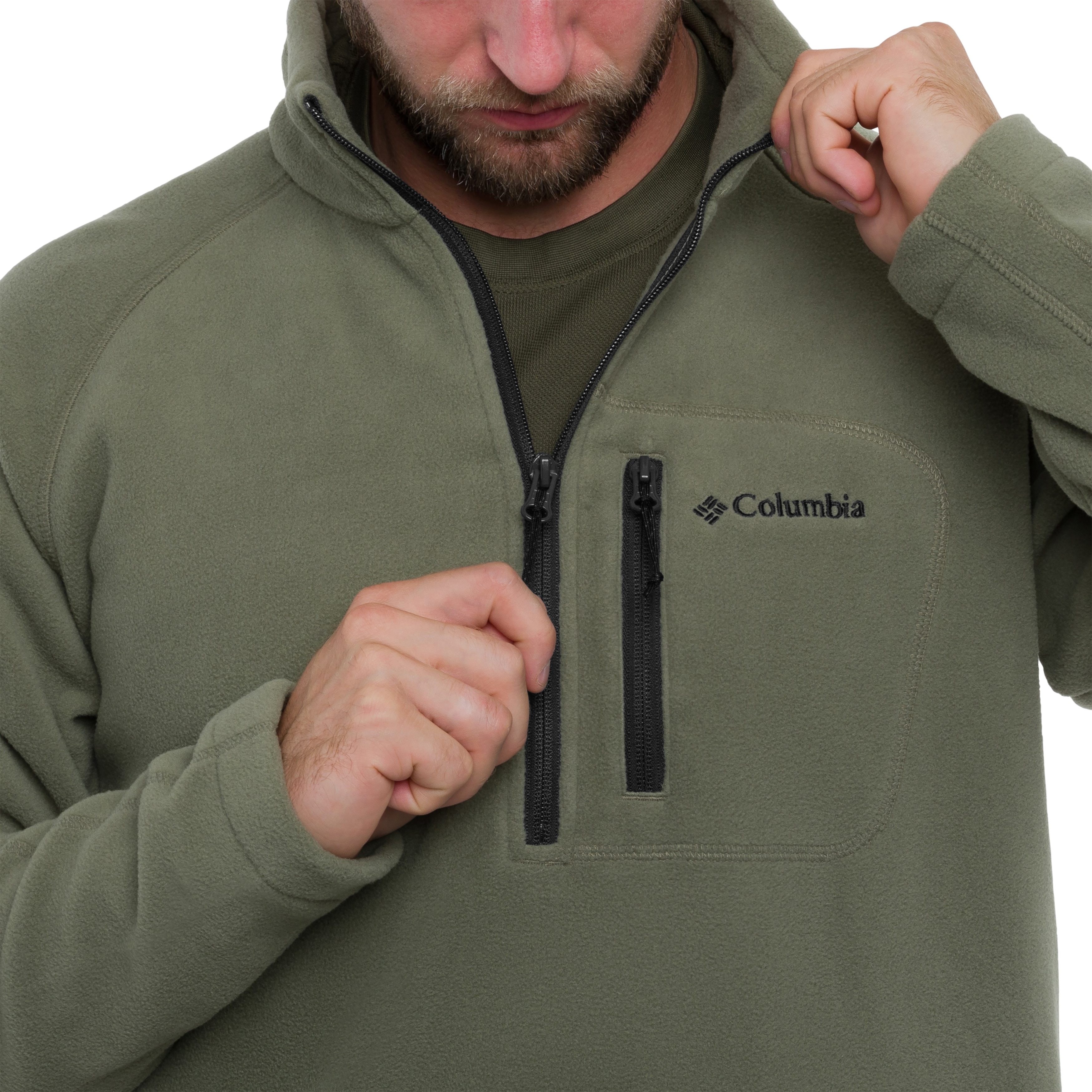Polar Columbia Fast Trek III Half Zip - Stone Green/Shark