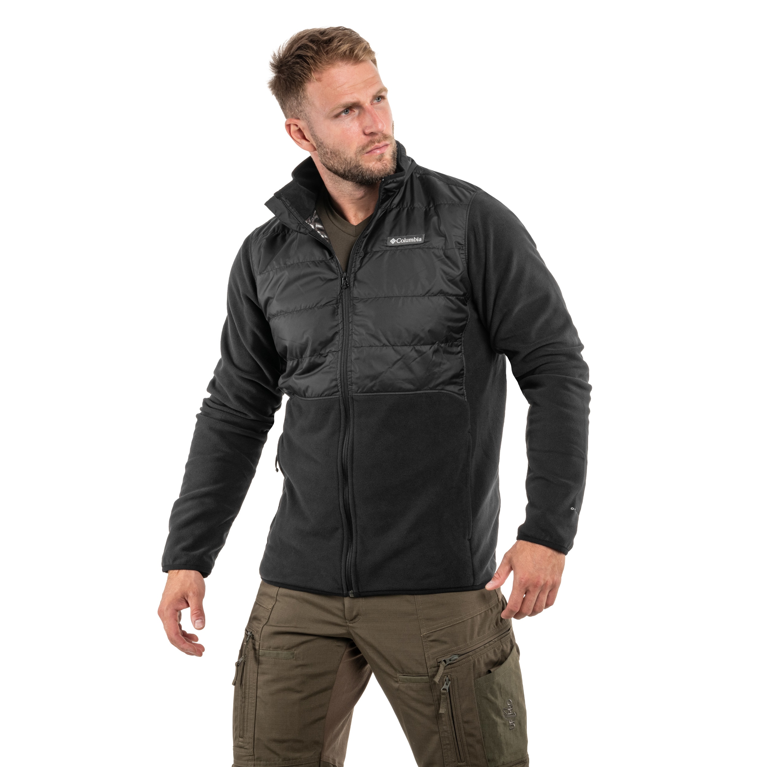 Polar Columbia Basin Butte II Hybrid Fleece Jacket - Black