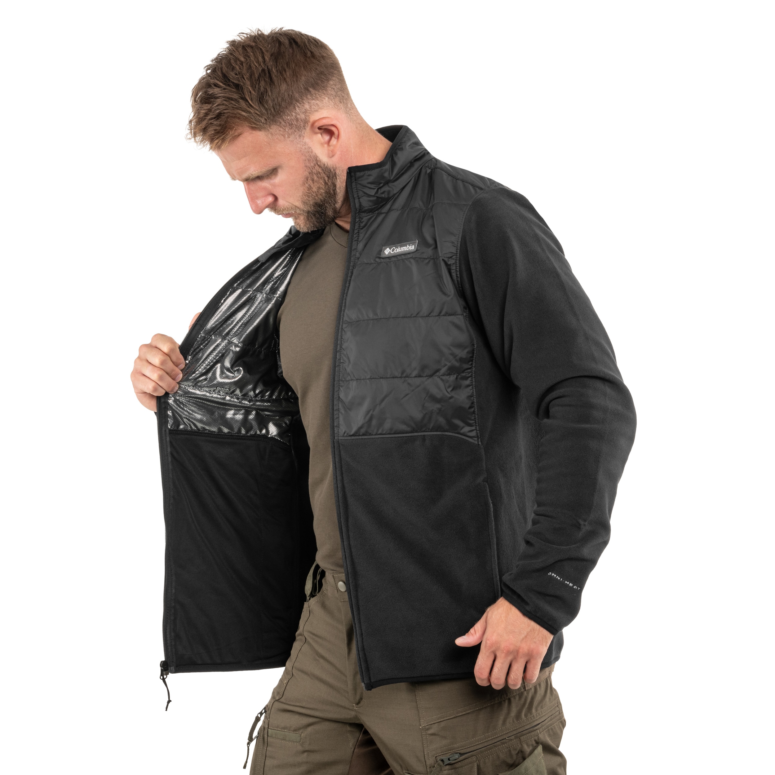 Polar Columbia Basin Butte II Hybrid Fleece Jacket - Black