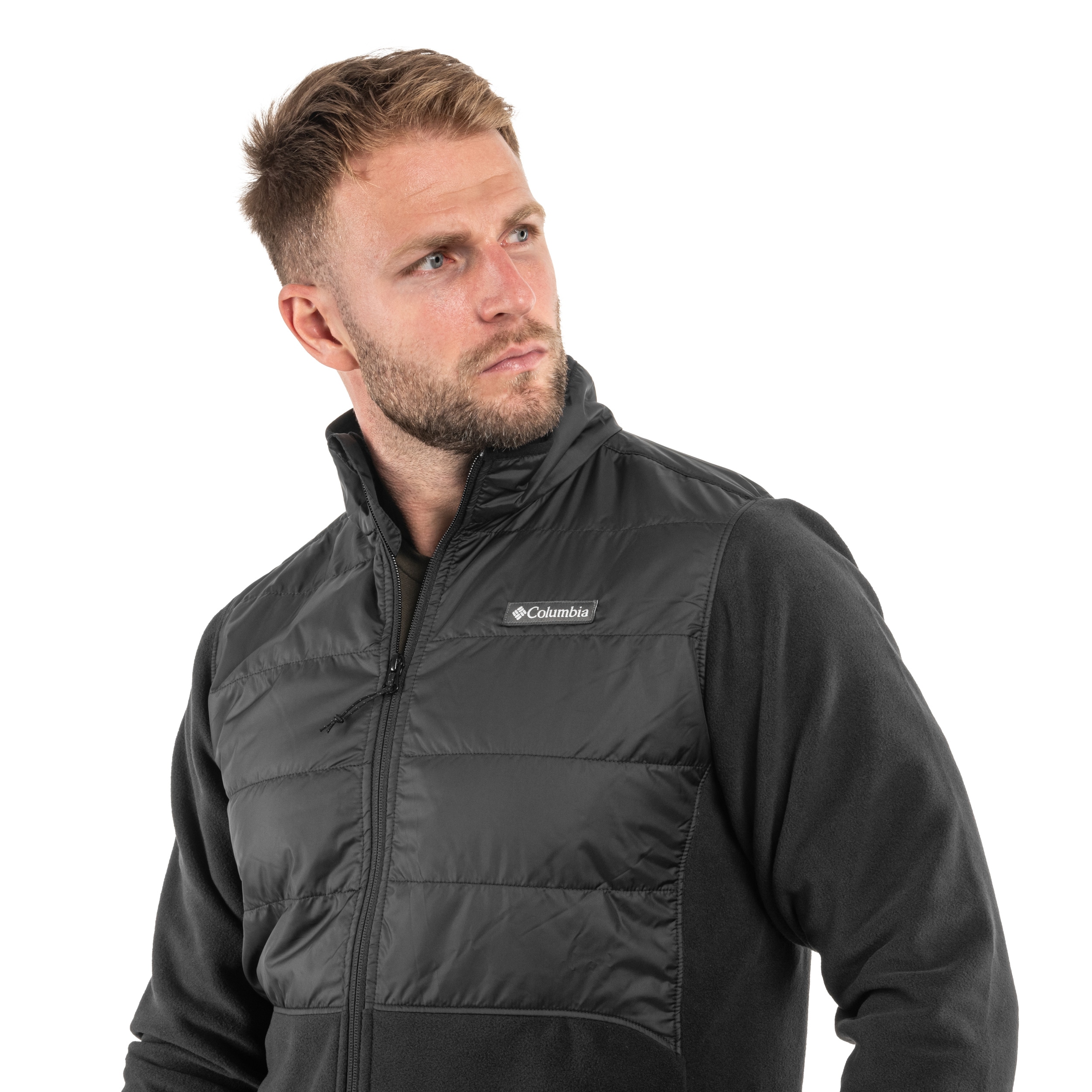 Polar Columbia Basin Butte II Hybrid Fleece Jacket - Black