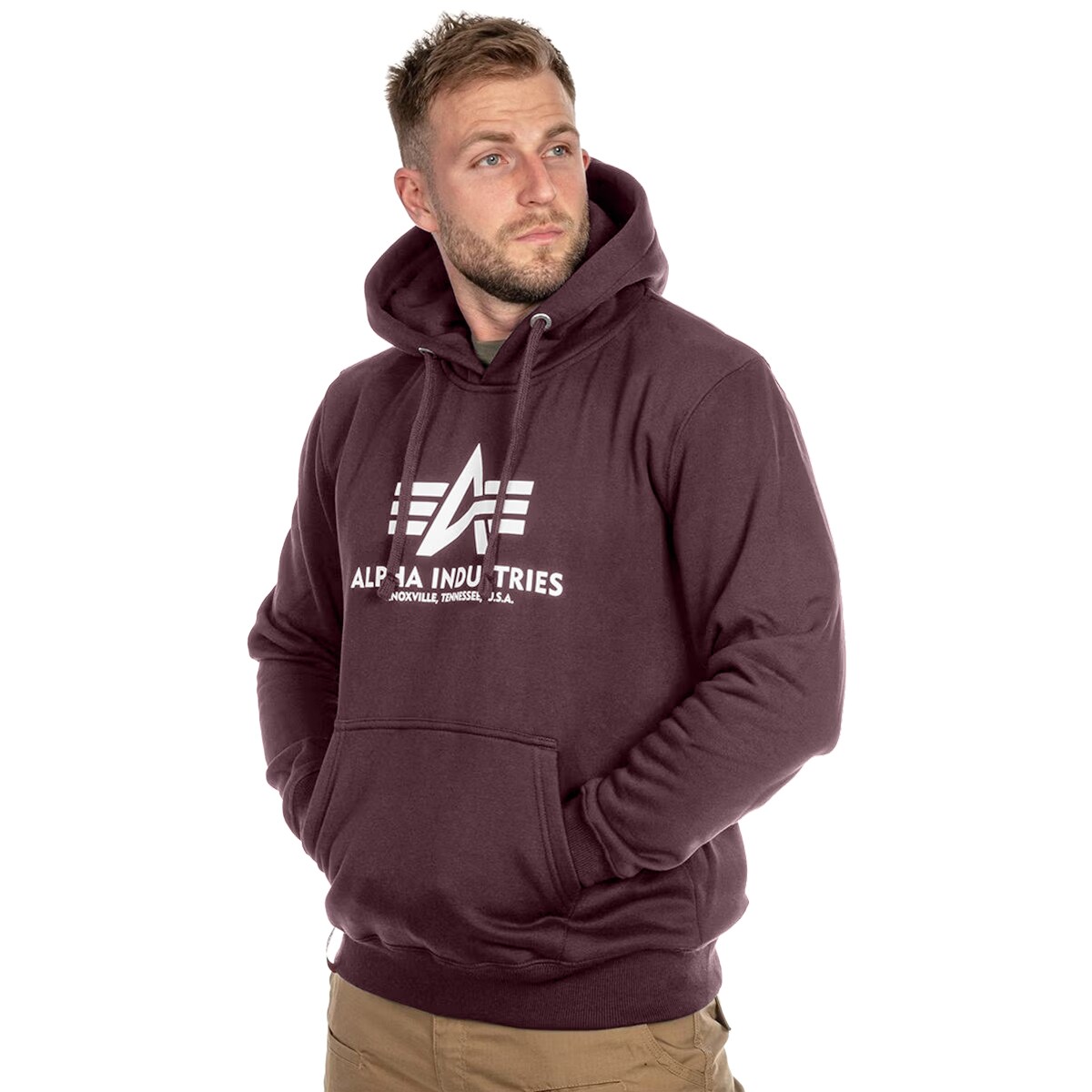 Bluza Alpha Industries Basic Hoody - Deep Maroon