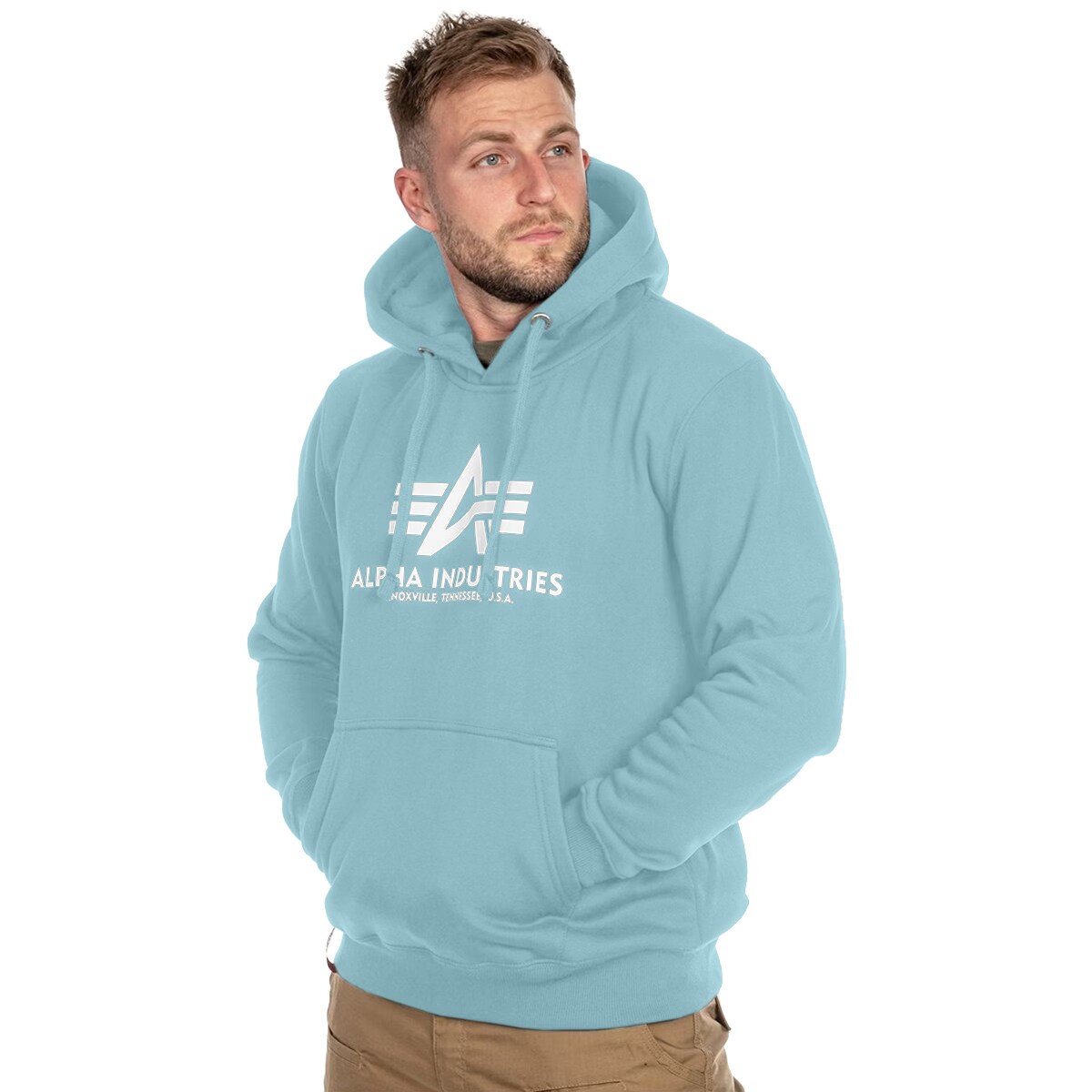 Bluza Alpha Industries Basic Hoody - Grey/Blue