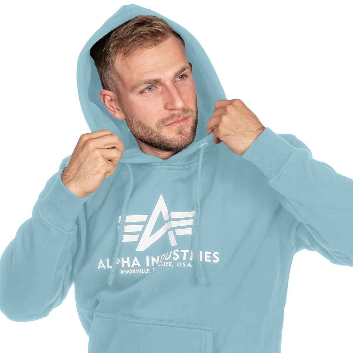 Bluza Alpha Industries Basic Hoody - Grey/Blue