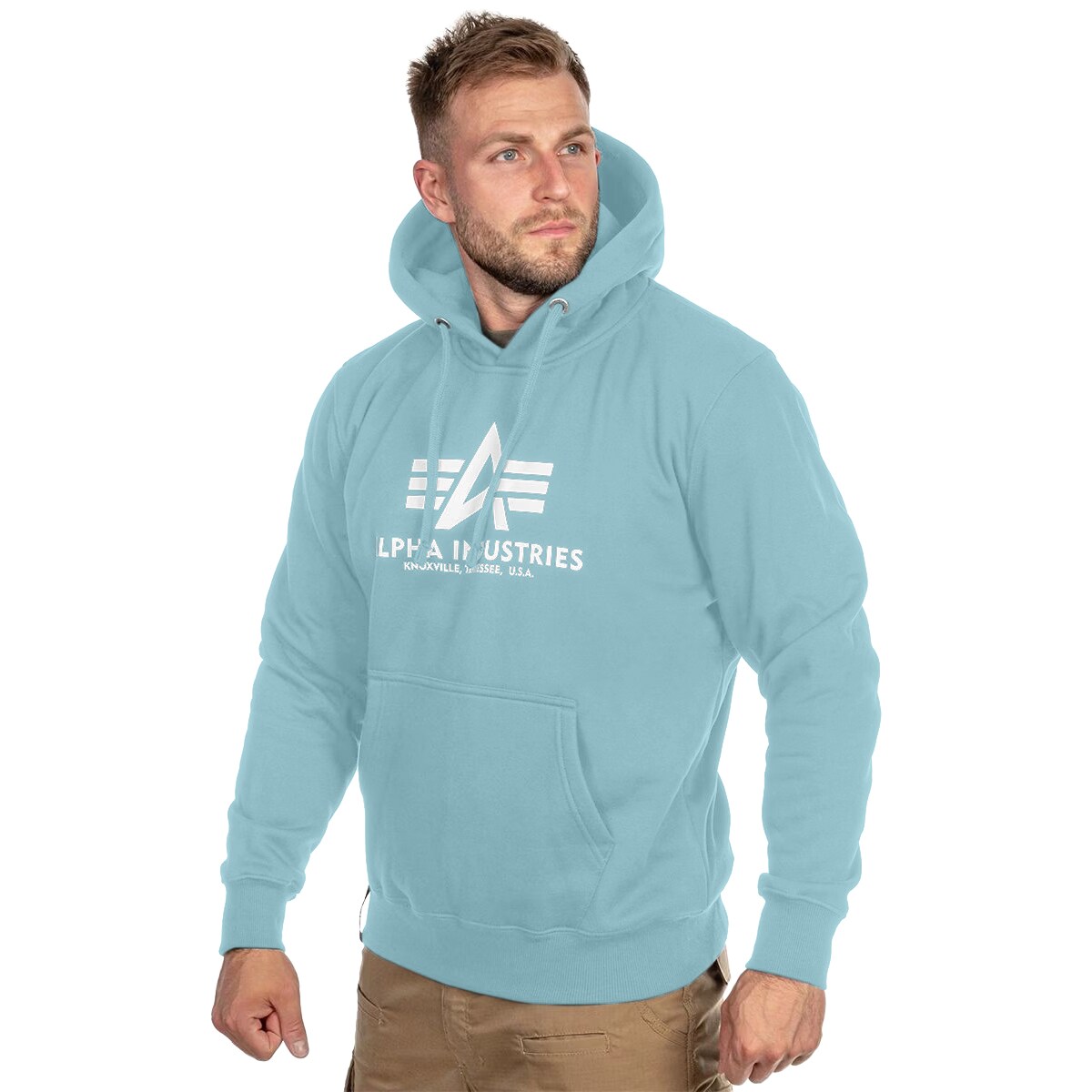 Bluza Alpha Industries Basic Hoody - Grey/Blue