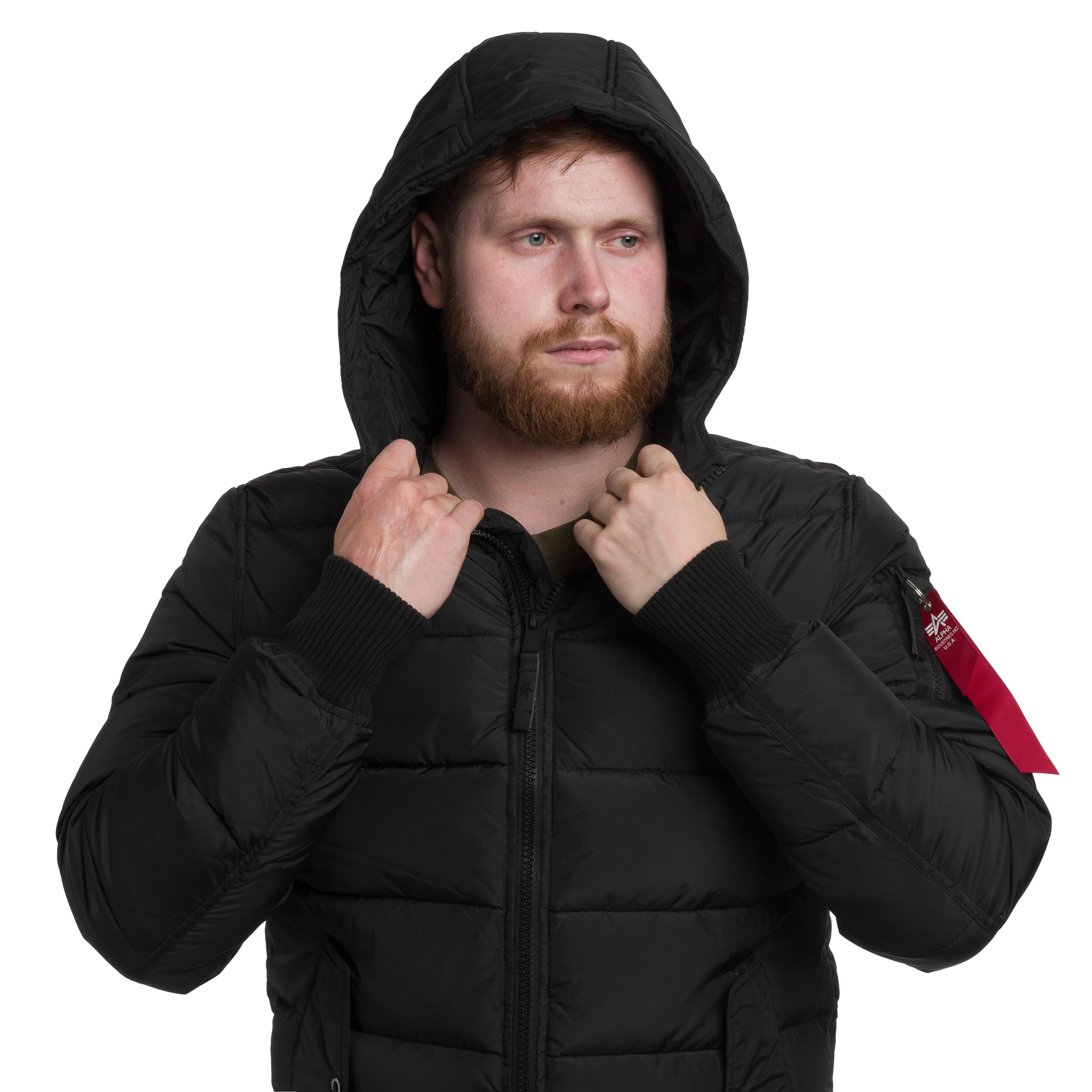 Kurtka Alpha Industries Hooded Puffer FD - Black