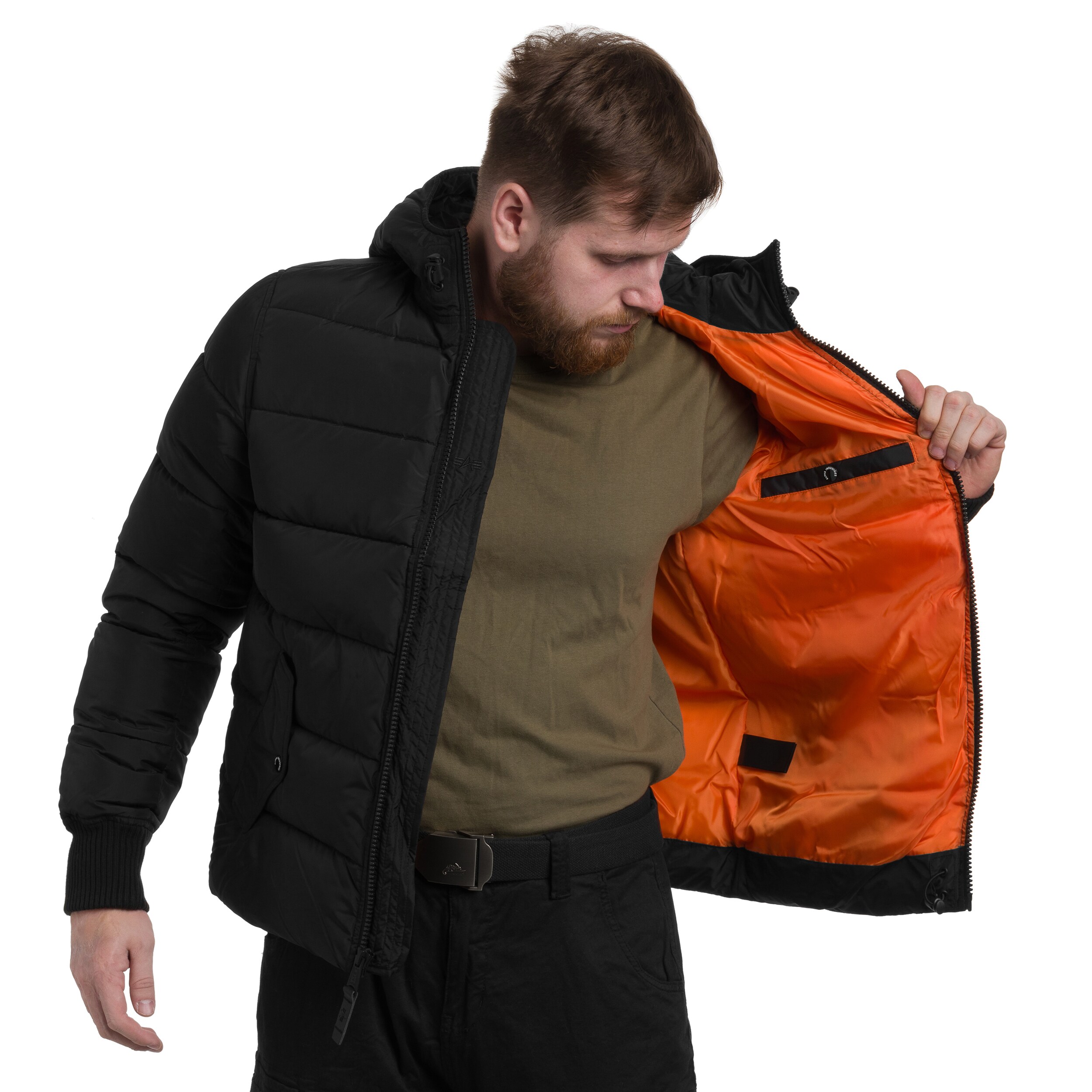 Kurtka Alpha Industries Hooded Puffer FD - Black