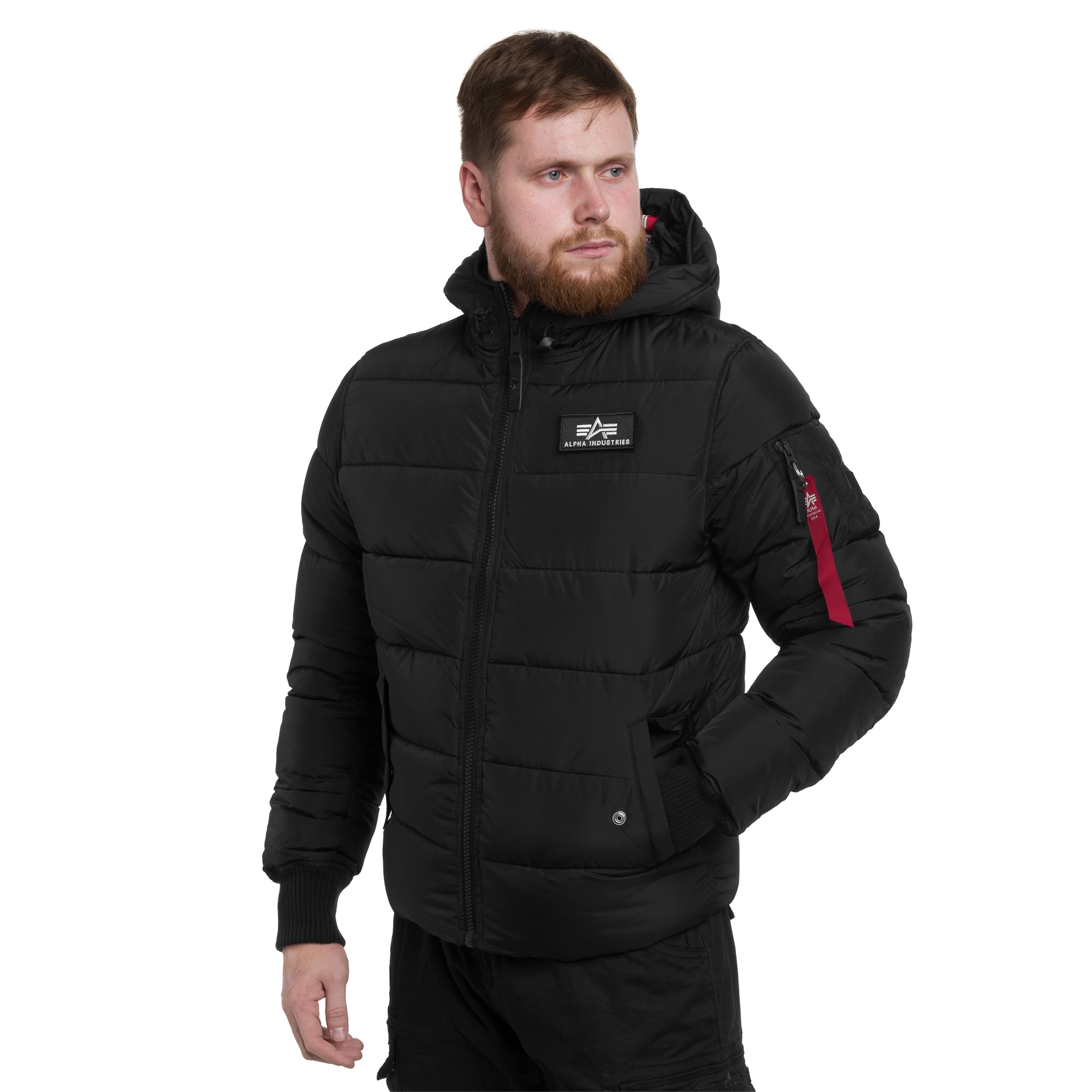 Kurtka Alpha Industries Hooded Puffer FD - Black