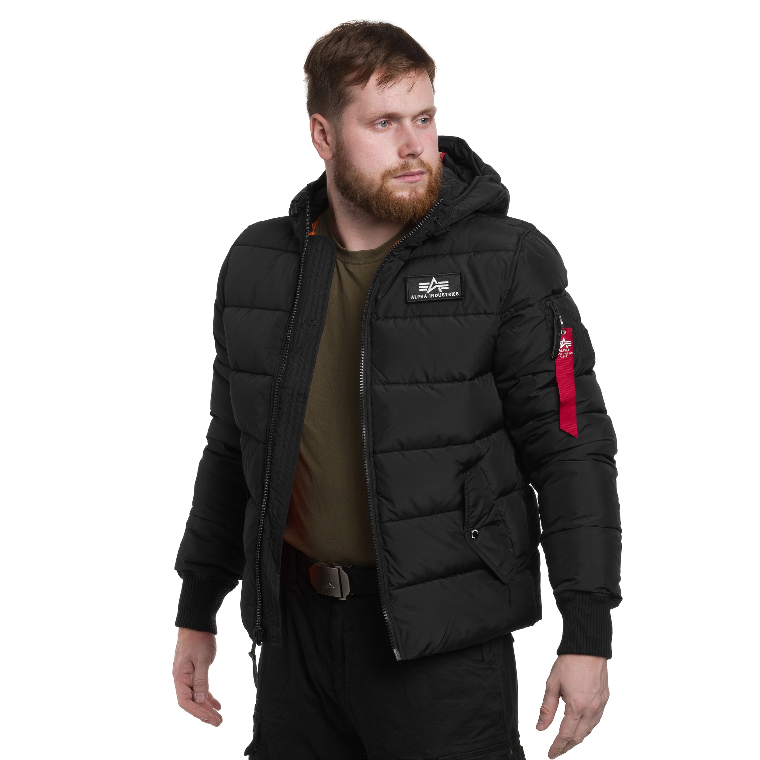 Kurtka Alpha Industries Hooded Puffer FD - Black