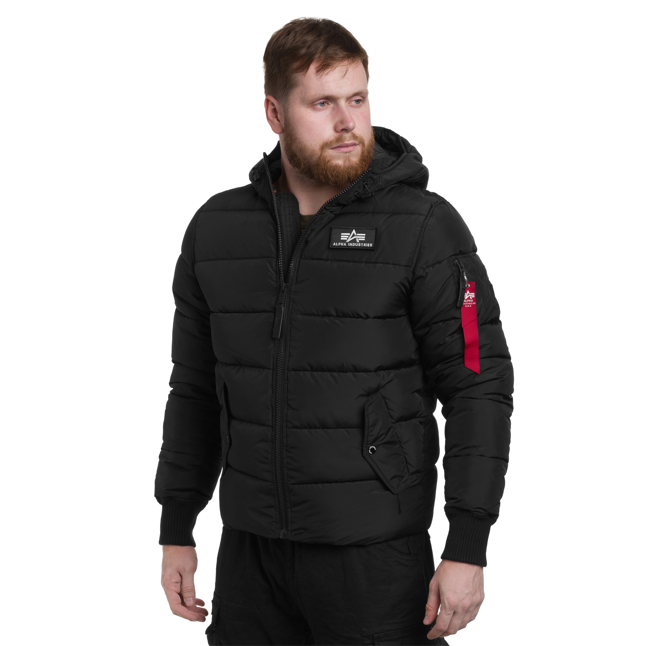 Kurtka Alpha Industries Hooded Puffer FD - Black