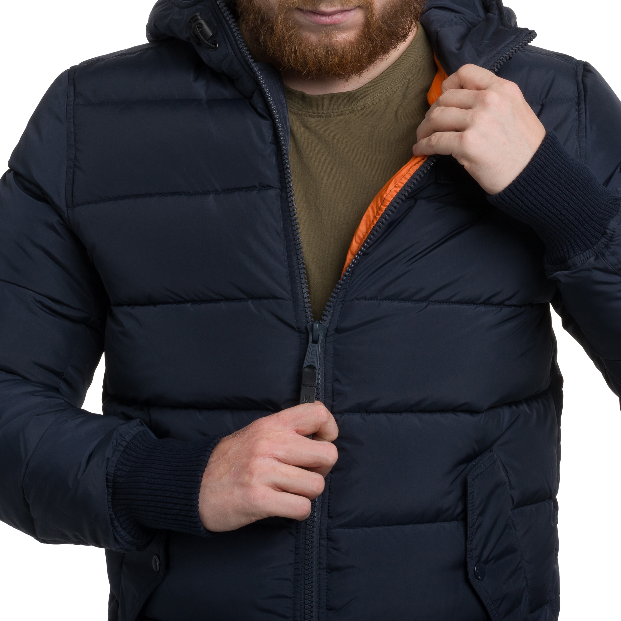 Kurtka Alpha Industries Hooded Puffer FD - Replica Blue