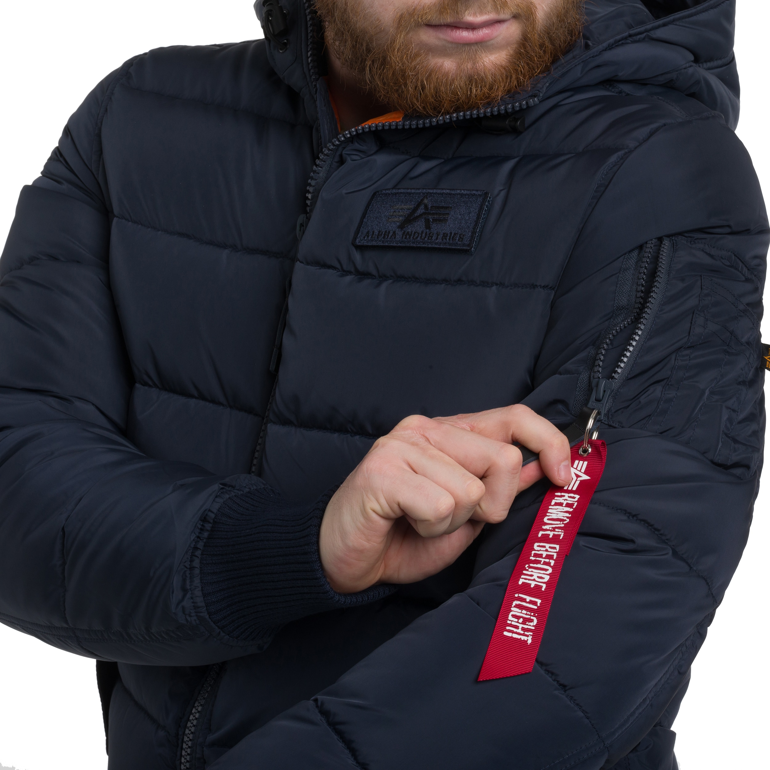 Kurtka Alpha Industries Hooded Puffer FD - Replica Blue