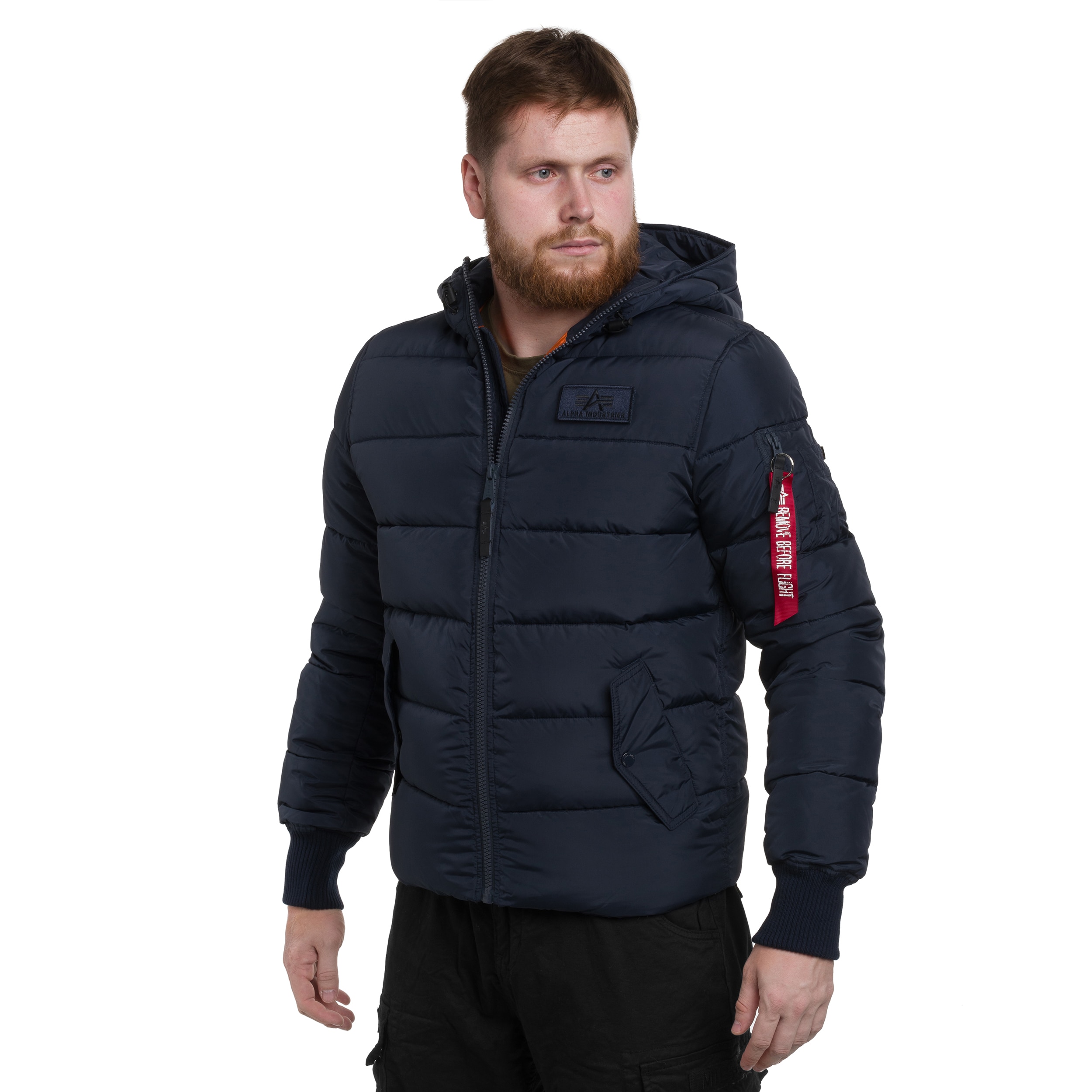 Kurtka Alpha Industries Hooded Puffer FD - Replica Blue