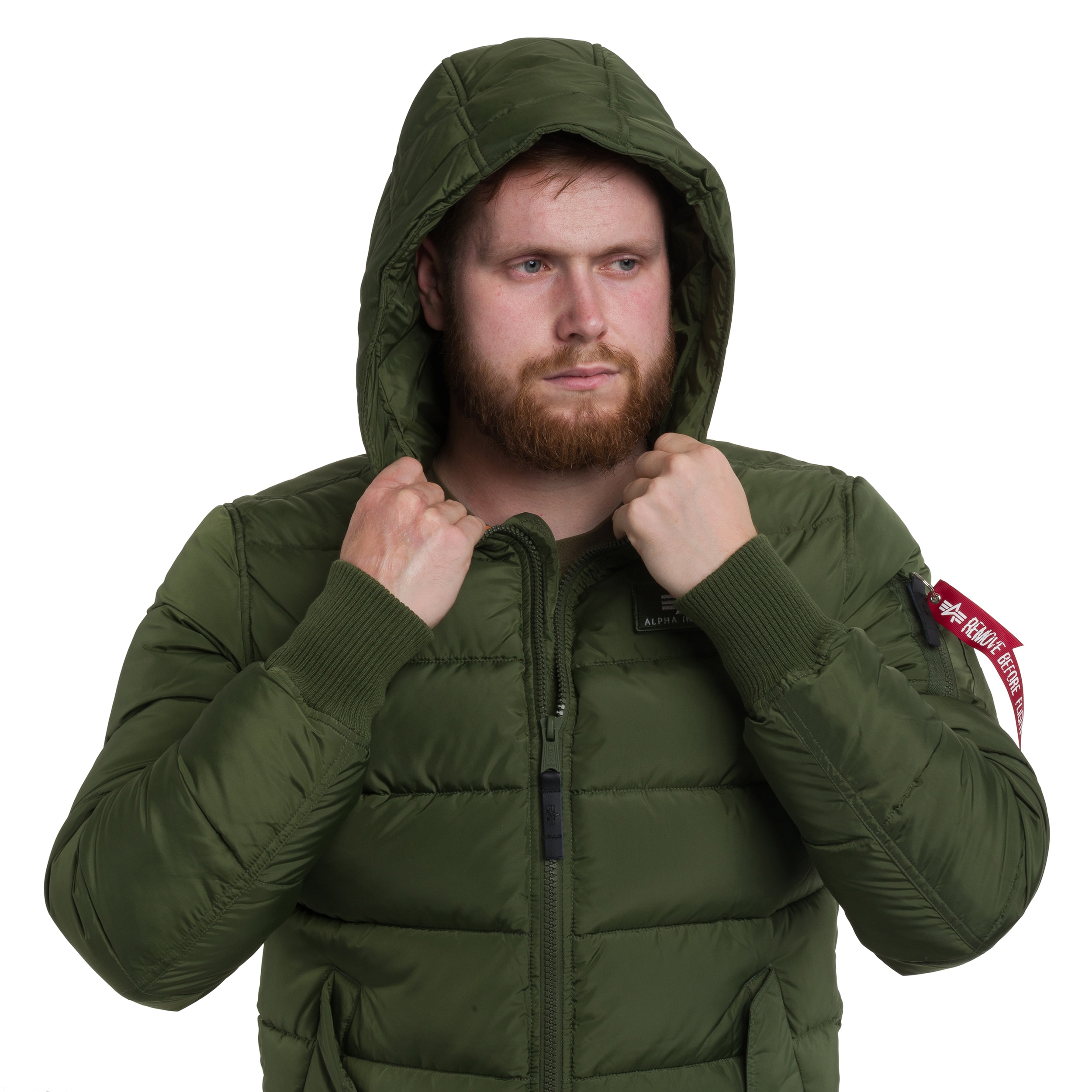 Kurtka Alpha Industries Hooded Puffer FD - Dark Green