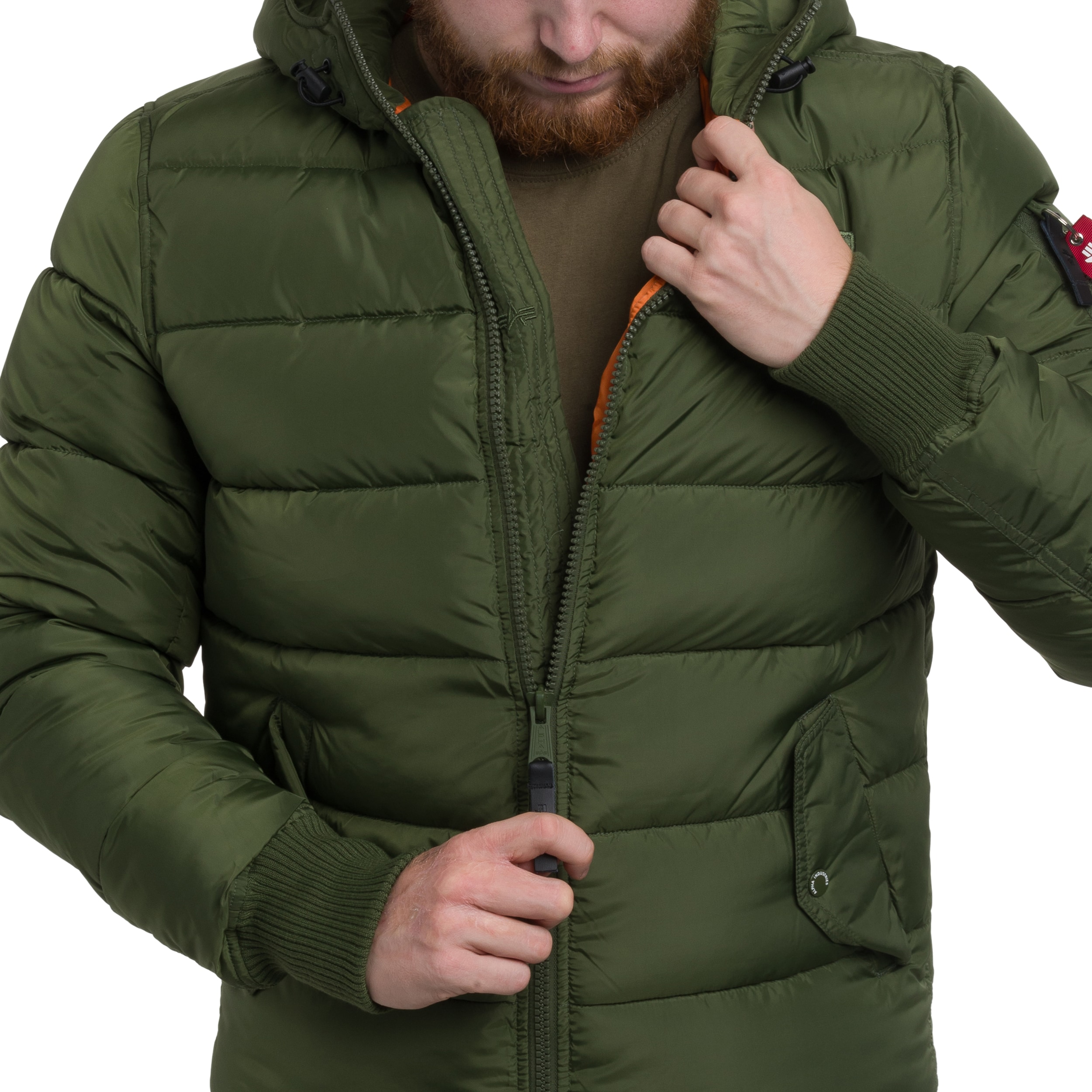 Kurtka Alpha Industries Hooded Puffer FD - Dark Green