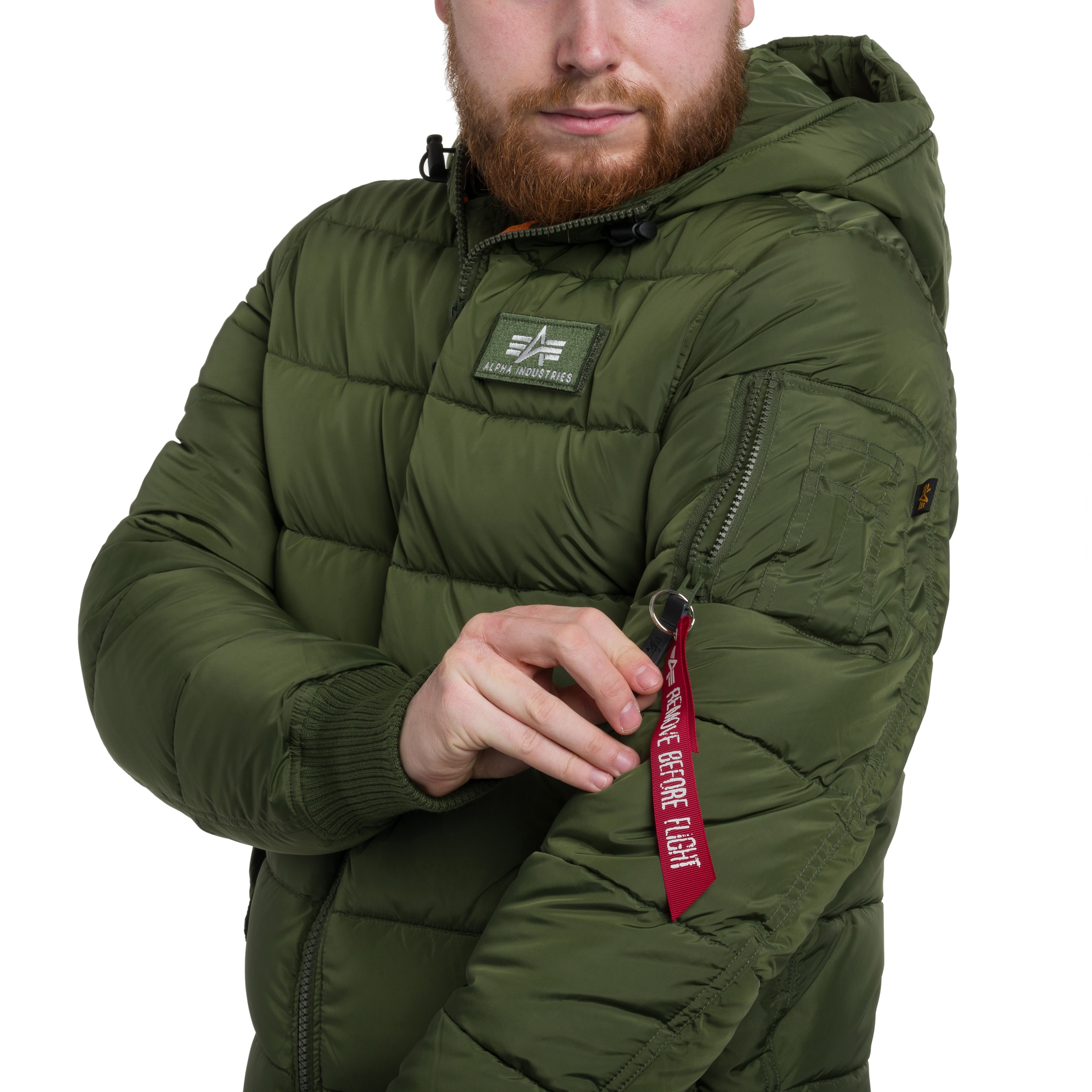 Kurtka Alpha Industries Hooded Puffer FD - Dark Green