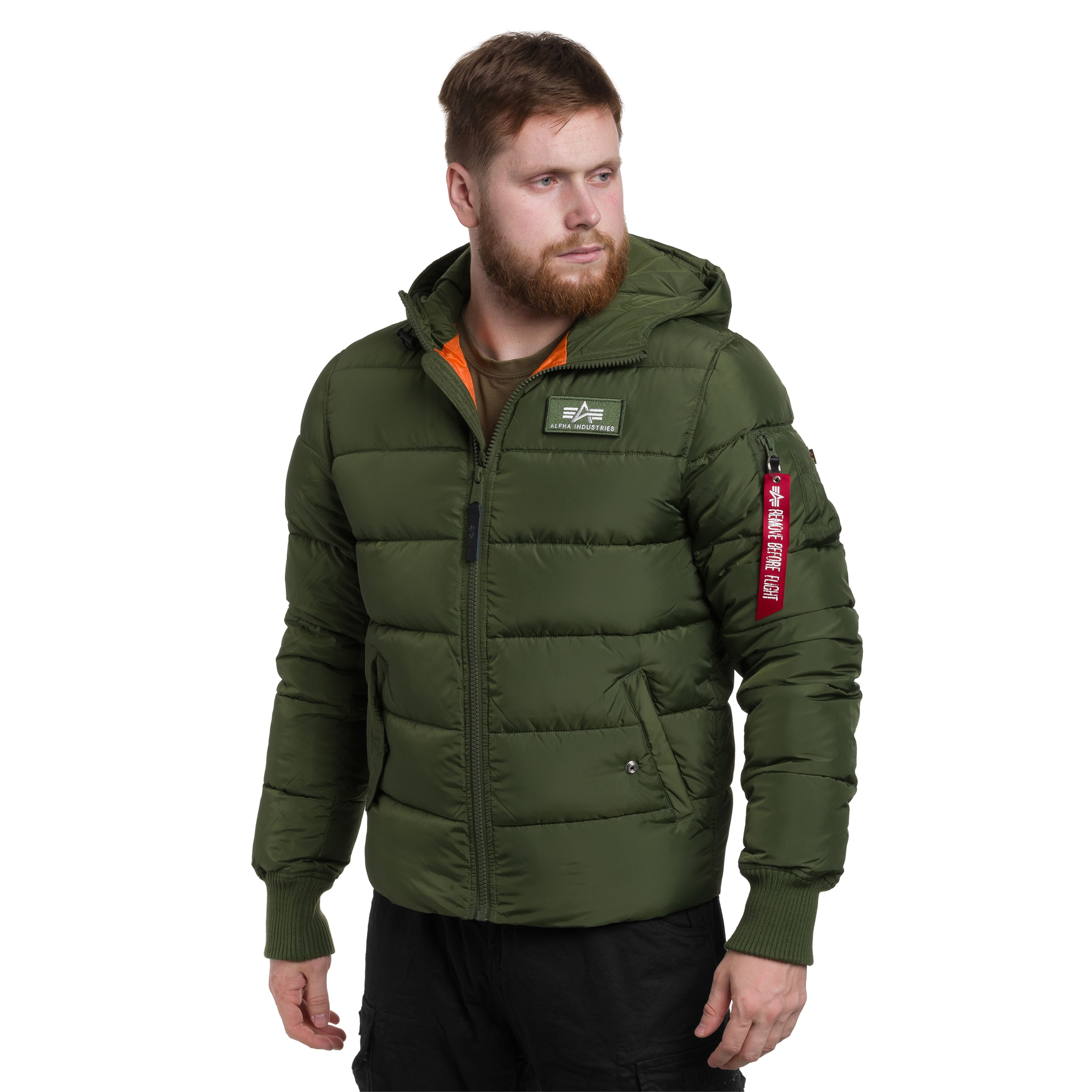 Kurtka Alpha Industries Hooded Puffer FD - Dark Green