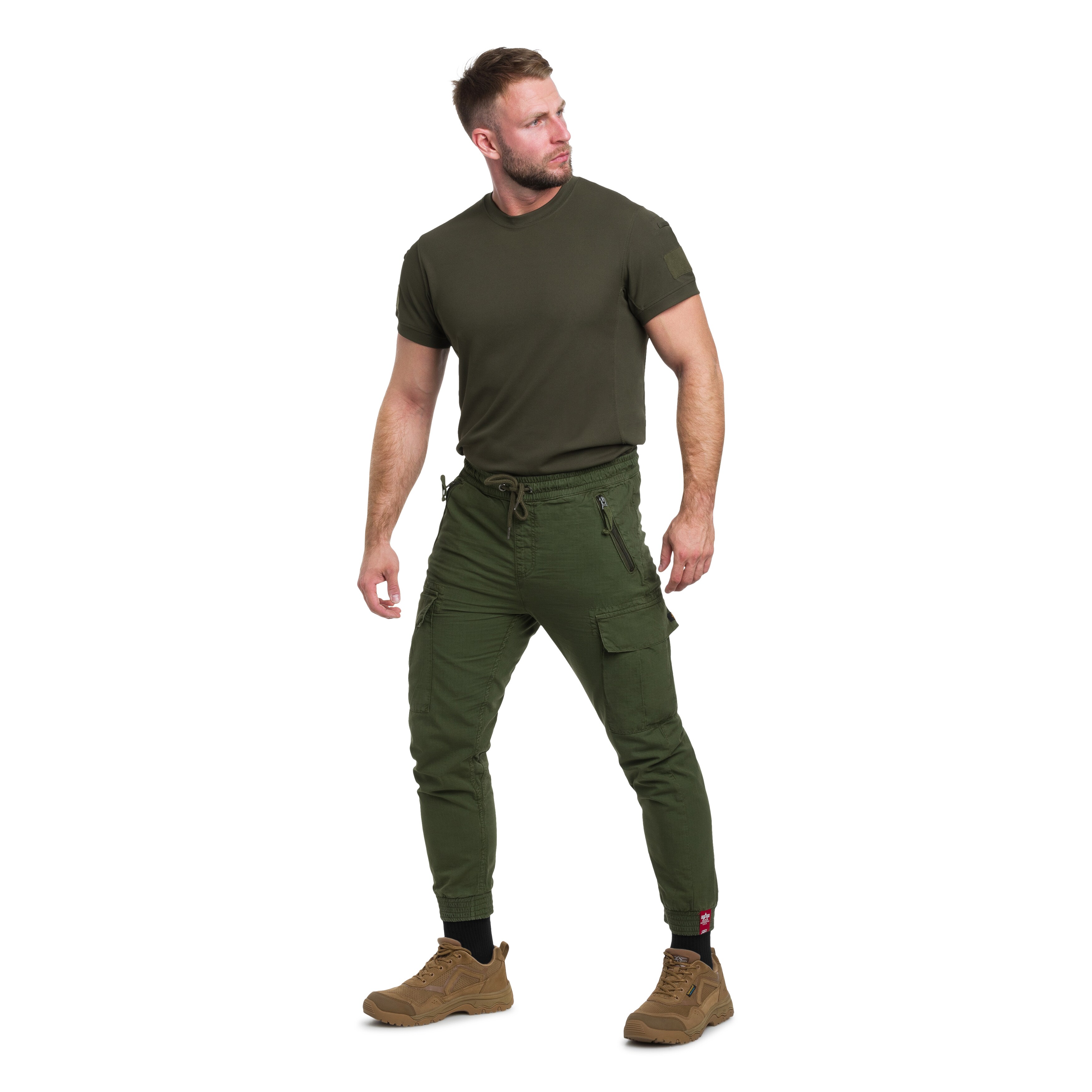 Spodnie Alpha Industries Rip-Stop Jogger - Dark Olive