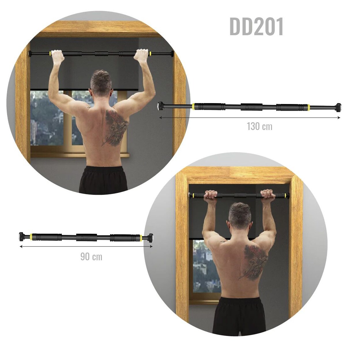 Турнік для підтягування HMS 90-130 см - розсувний