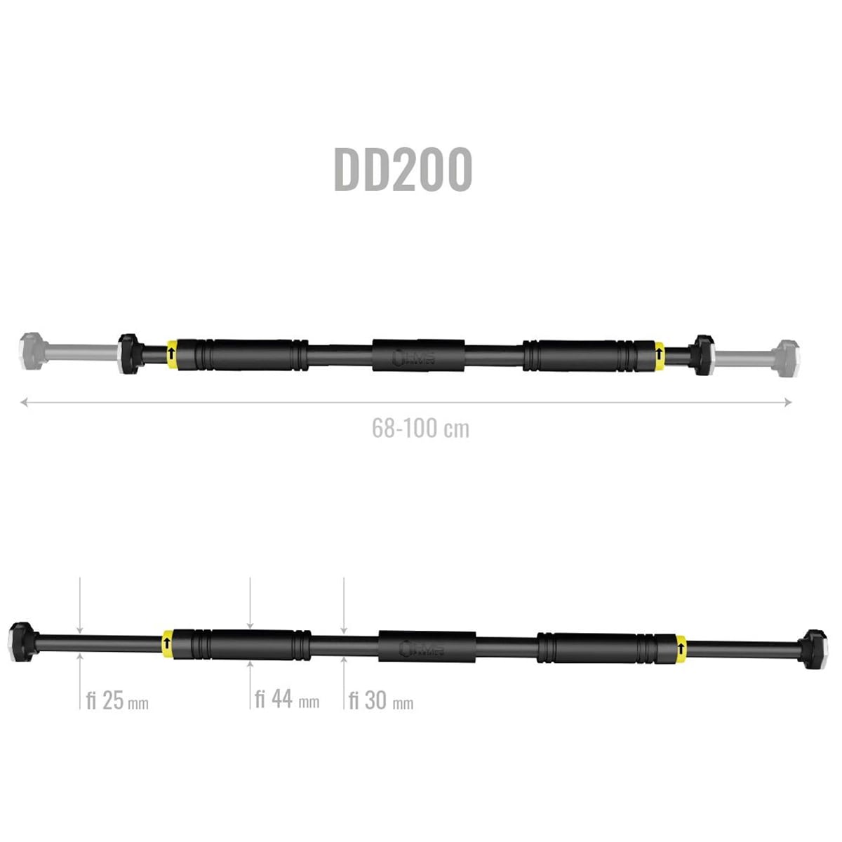 Drążek do podciągania HMS 68-100 cm - rozporowy