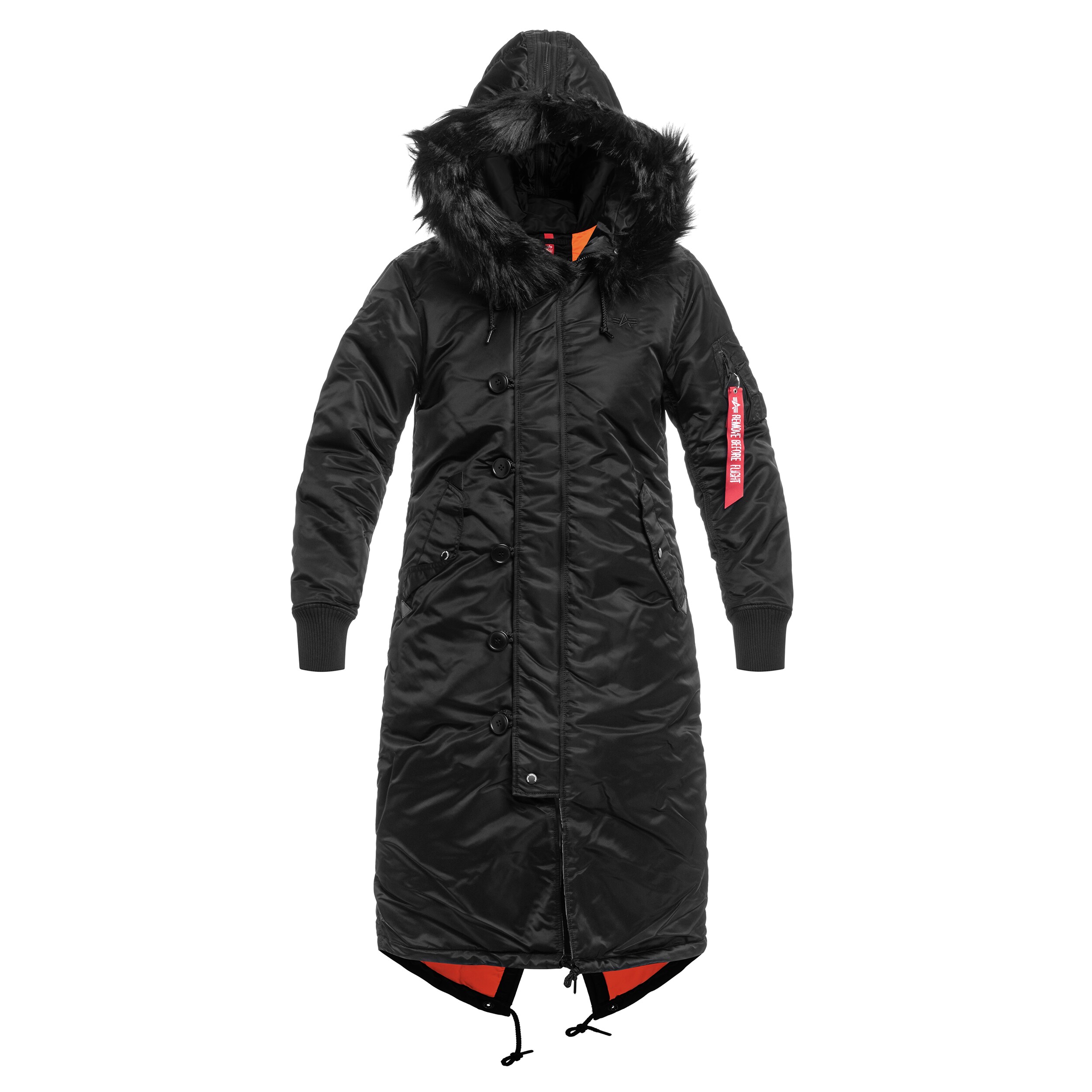 Жіноча куртка Alpha Industries Long Fishtail - Black