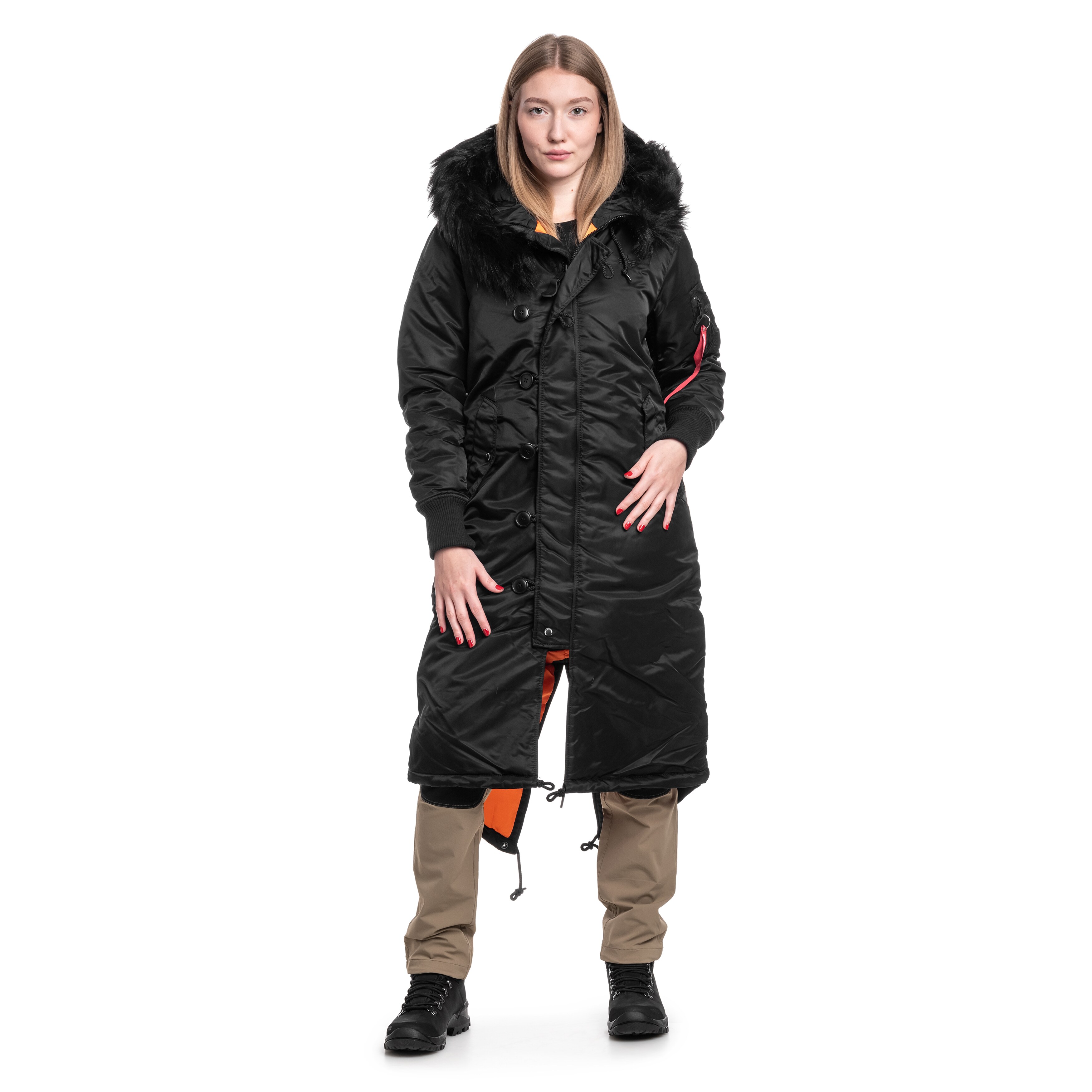 Жіноча куртка Alpha Industries Long Fishtail - Black
