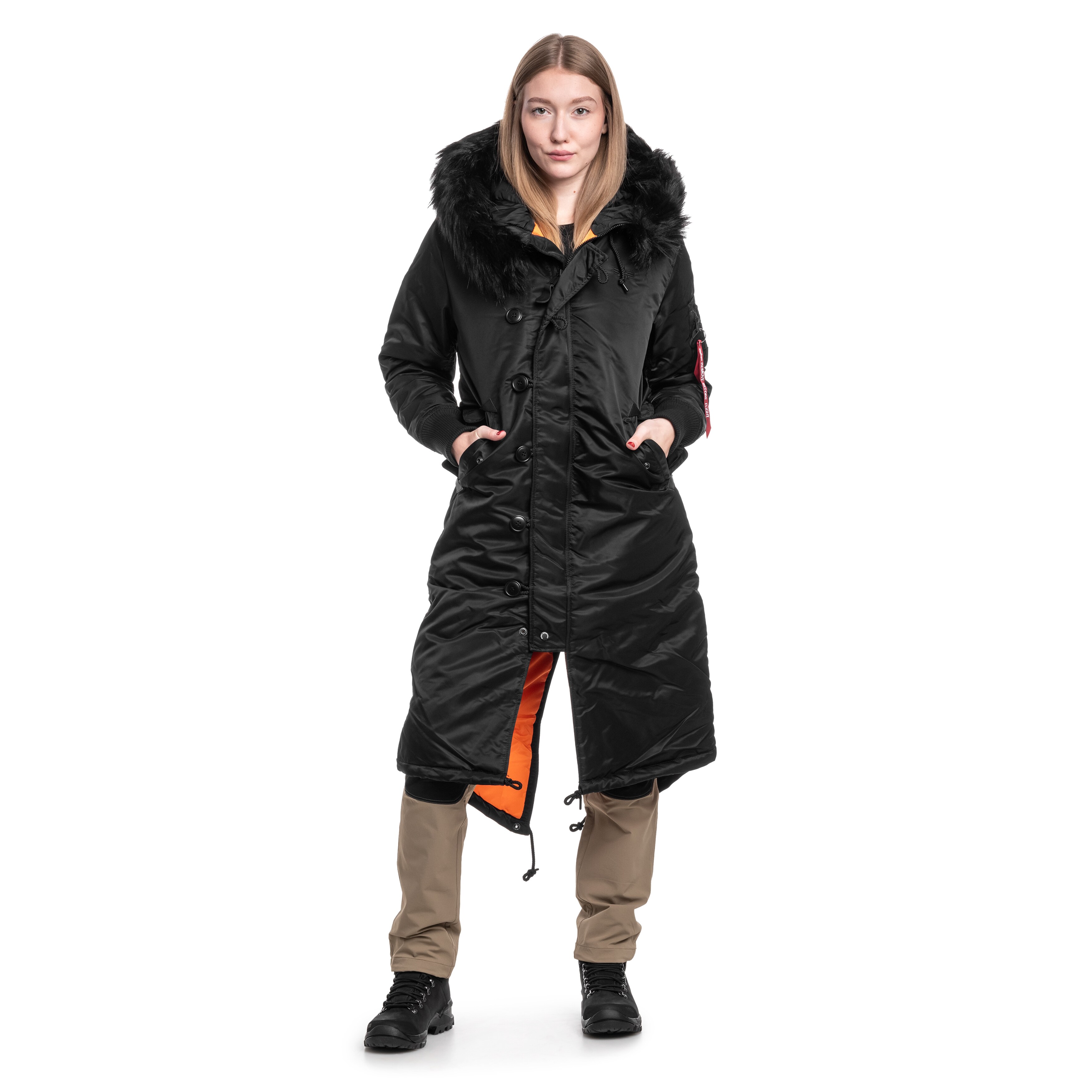 Жіноча куртка Alpha Industries Long Fishtail - Black