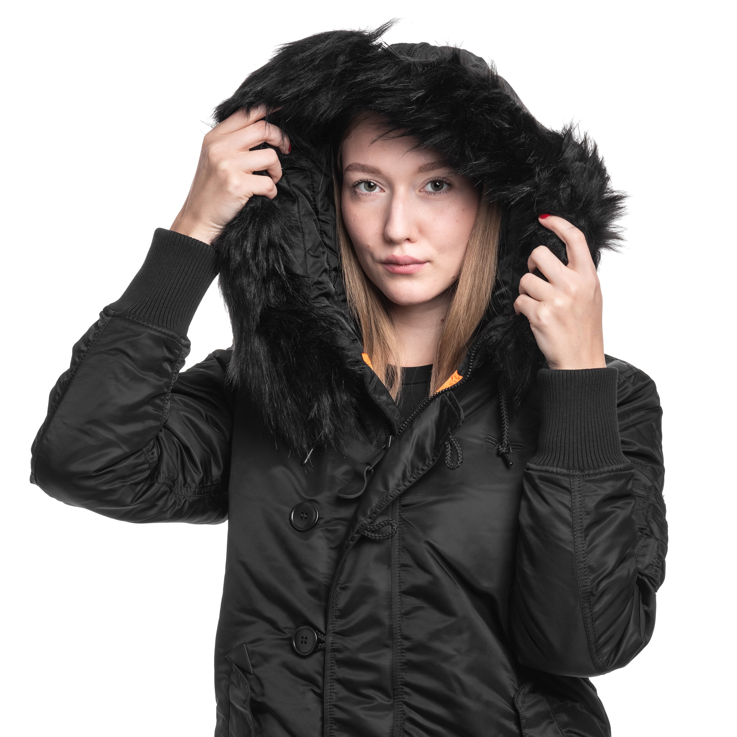 Жіноча куртка Alpha Industries Long Fishtail - Black