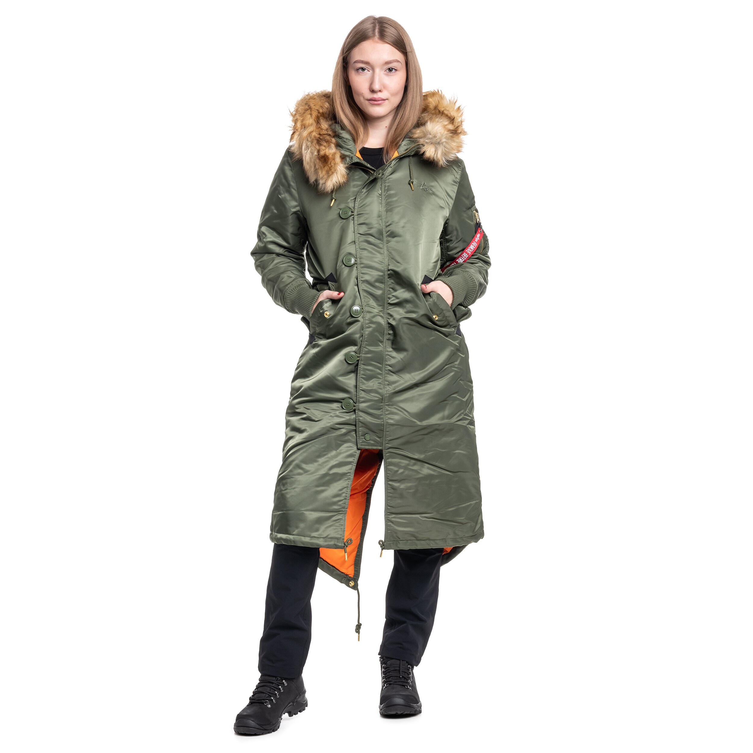 Kurtka damska Alpha Industries Long Fishtail - Sage Green