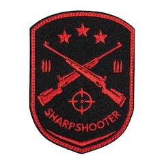 Нашивка Sharpshooter 65 x 90 мм - Red