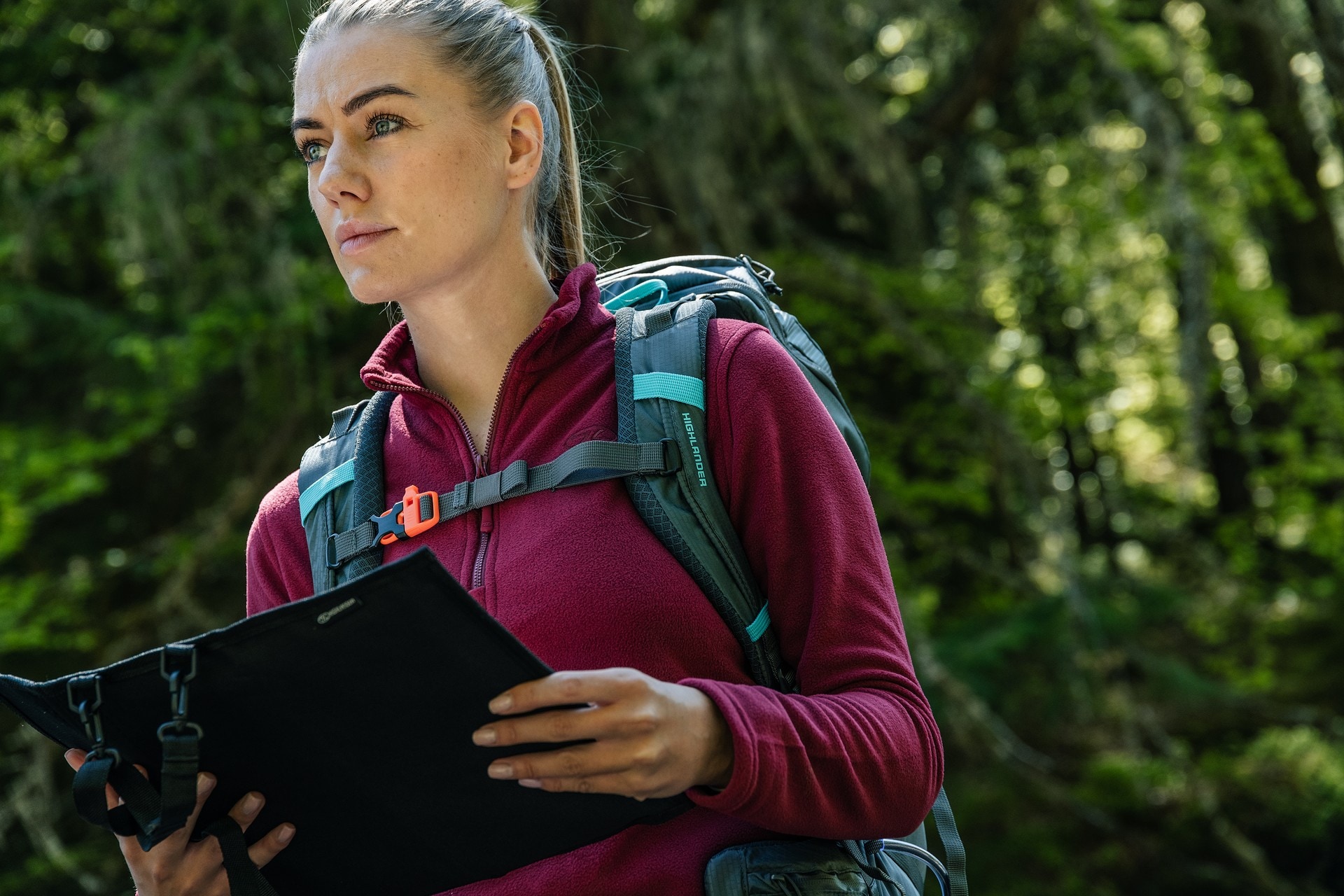 Polar damski Highlander Outdoor Ember Fleece Top - Rumba Red