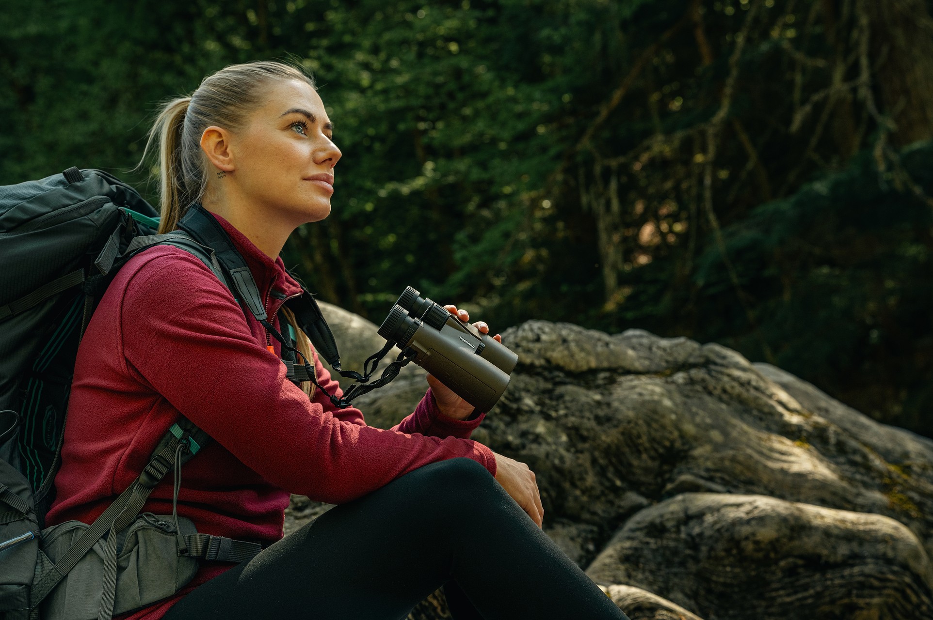 Polar damski Highlander Outdoor Ember Fleece Top - Rumba Red