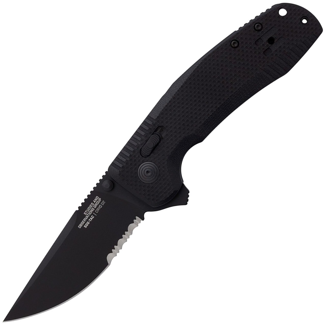 Nóż składany SOG TAC XR Serrated - Blackout