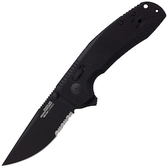 Nóż składany SOG TAC XR Serrated - Blackout