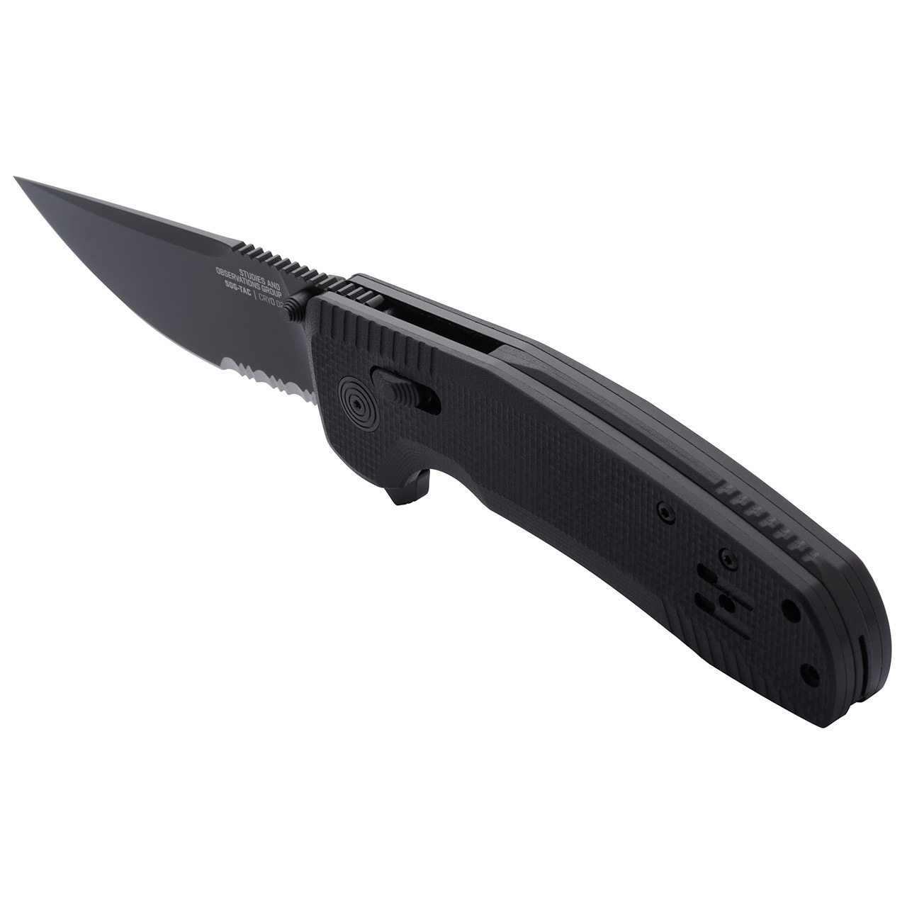 Nóż składany SOG TAC XR Serrated - Blackout