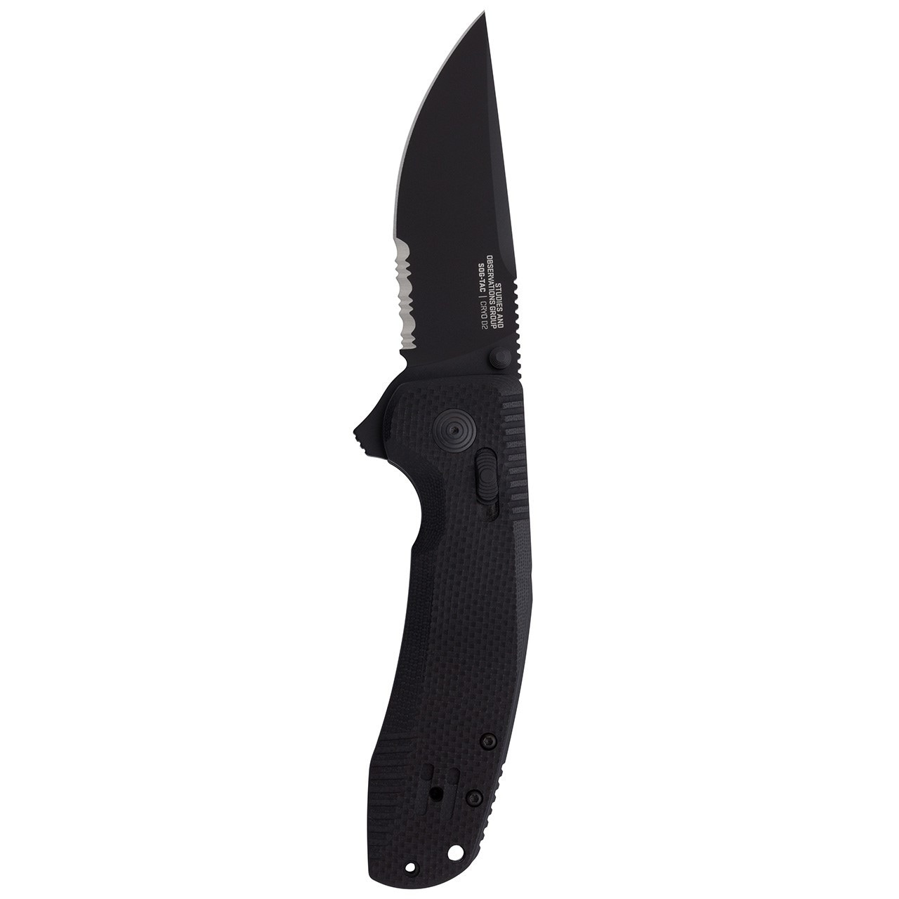 Nóż składany SOG TAC XR Serrated - Blackout