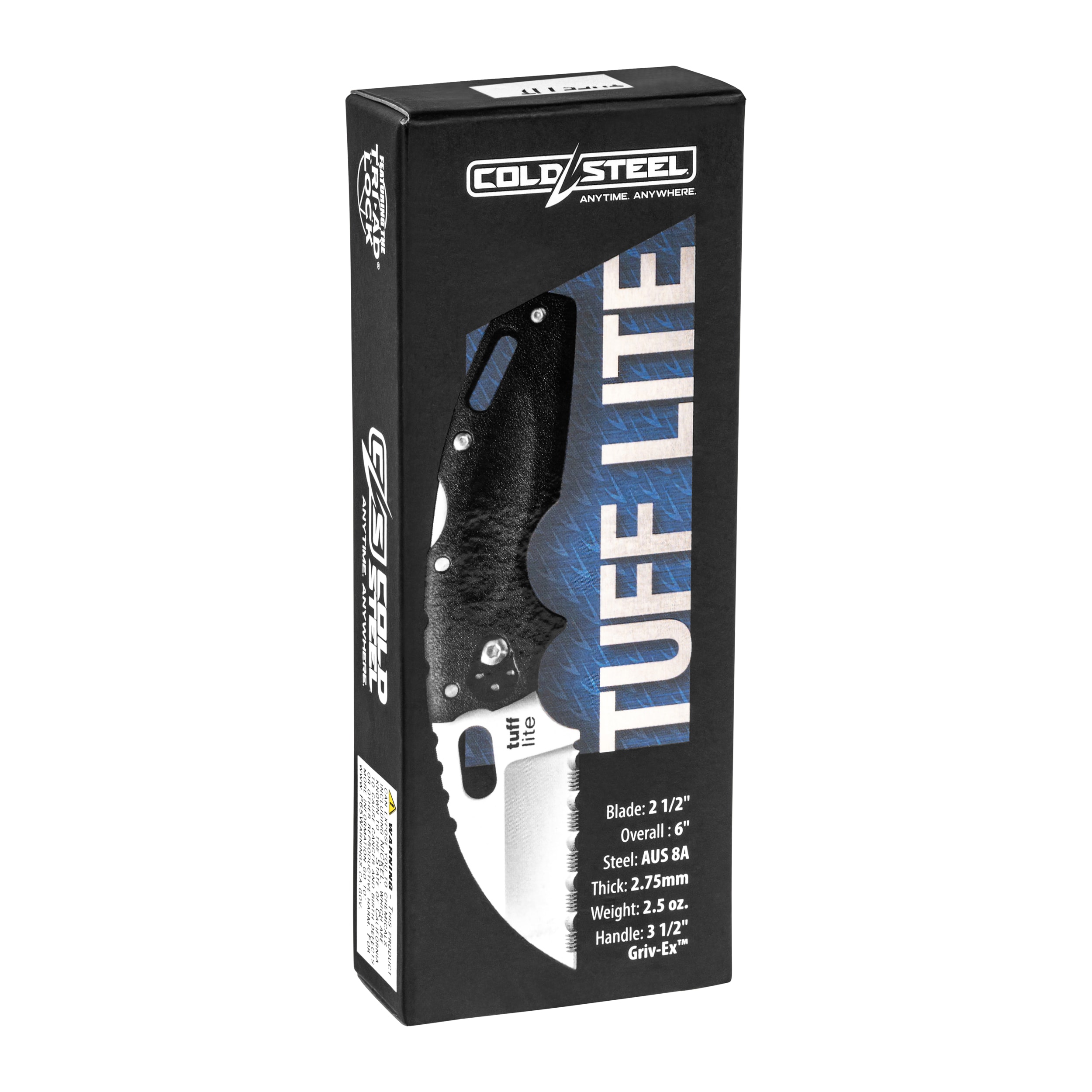 Складаний ніж Cold Steel Tuff Lite AUS8A Serrated - Black