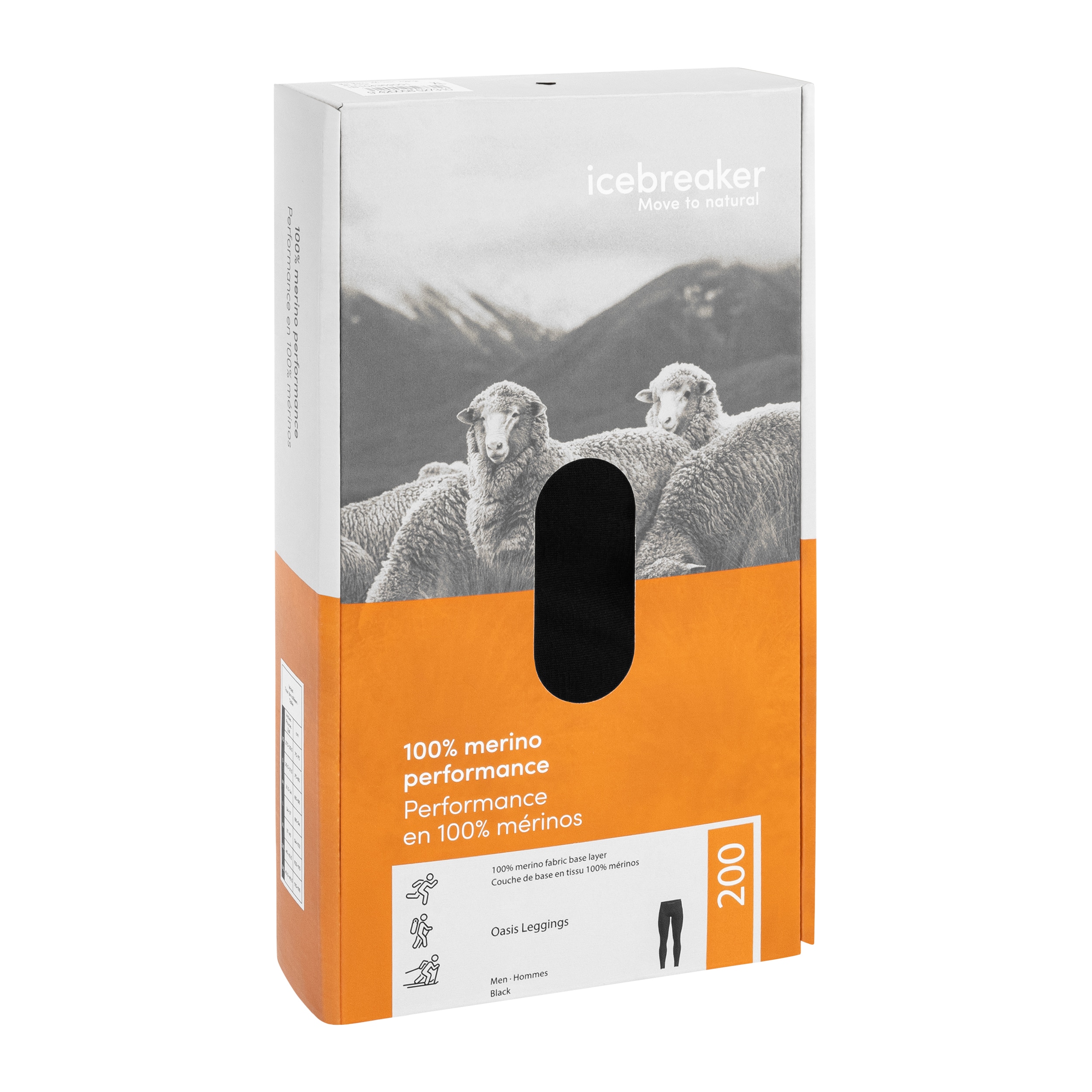 Legginsy termoaktywne Icebreaker Merino 200 Oasis Thermal - Black
